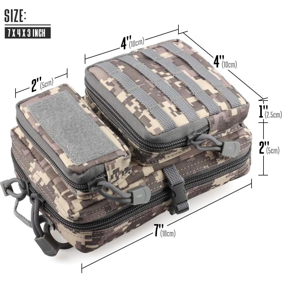 Bolsa Táctica EDC LIVANS Mini 18x12x8cm Gris MC