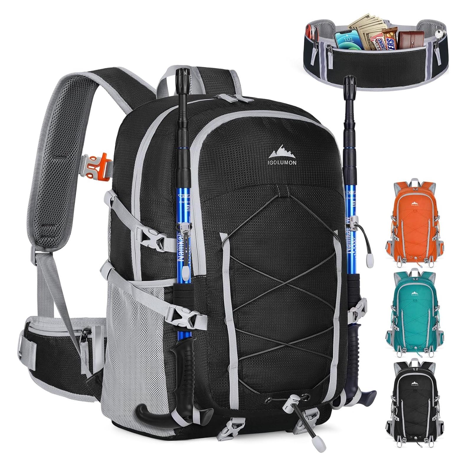 Mochila de Senderismo IGOLUMON 40L Impermeable Unisex