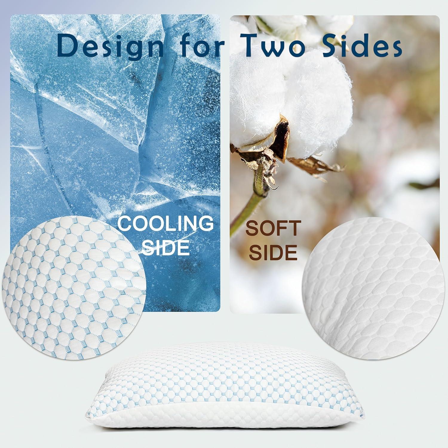 Almohada Ajustable de Espuma de Memoria JMZANSI - 2 Unidades