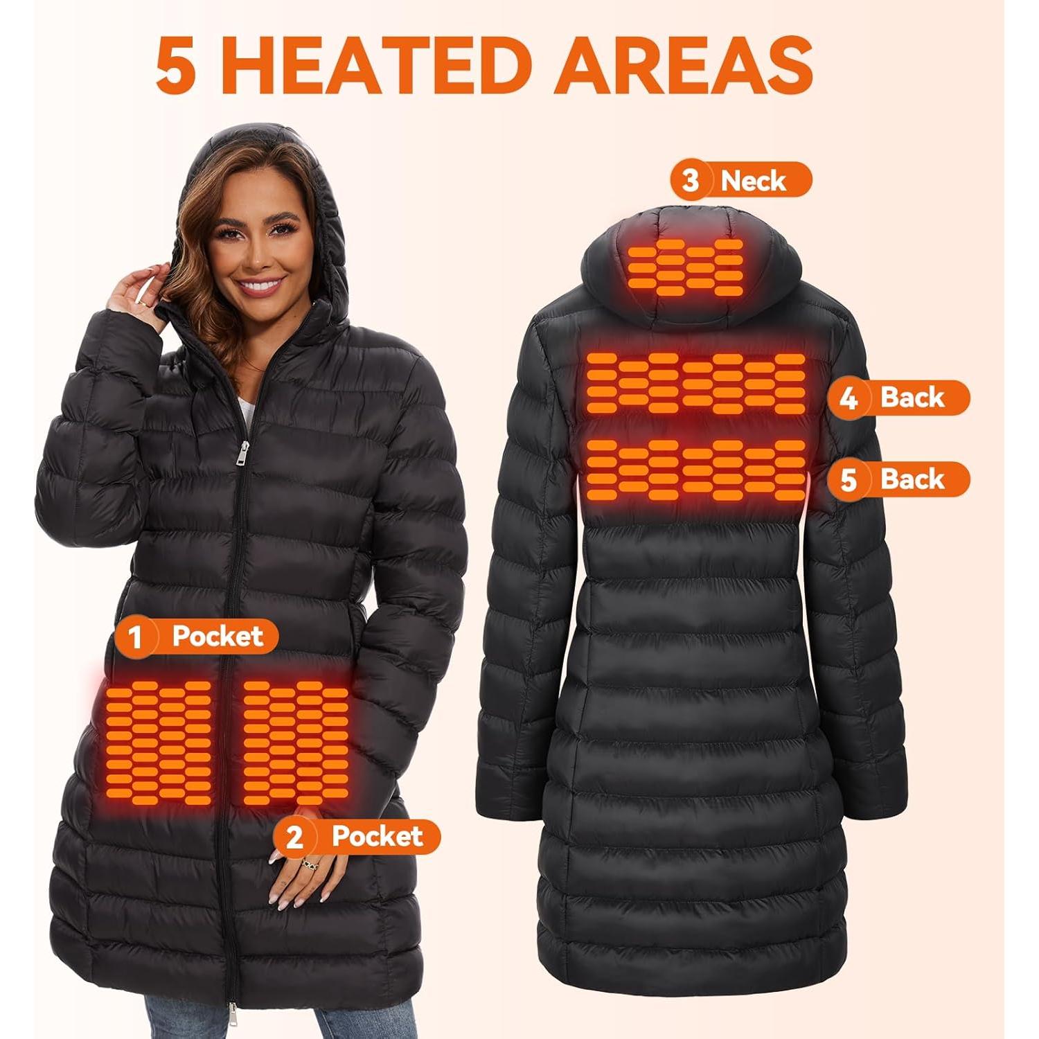 Chaqueta Calentada para Mujeres Shenzhen K112 5 Zonas Calor