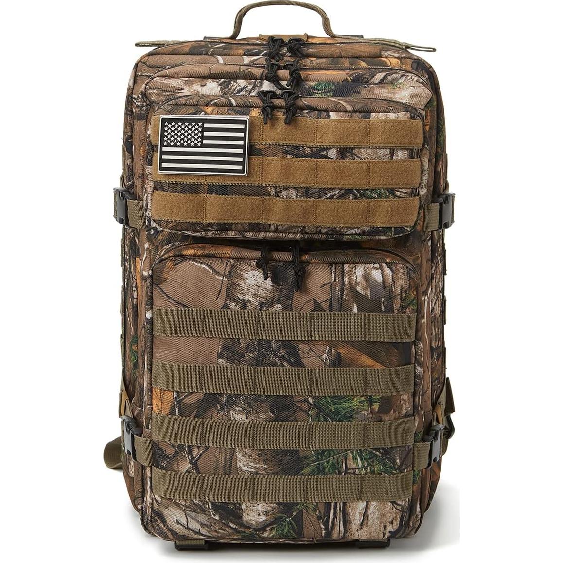 Mochila Táctica QT&QY 45L Camuflaje Árbol Impermeable