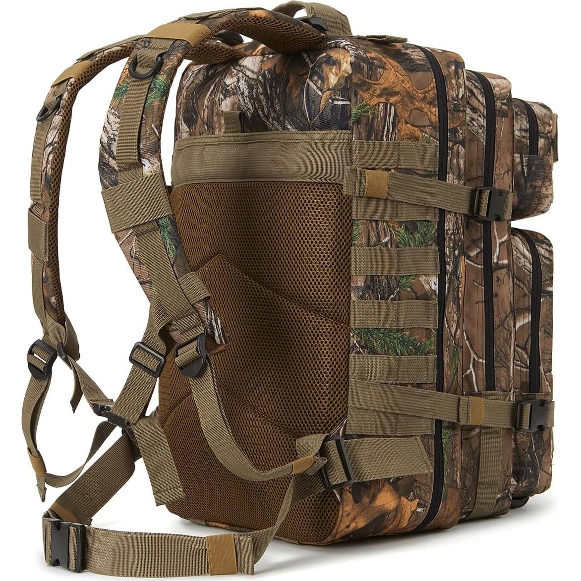Mochila Táctica QT&QY 45L Camuflaje Árbol Impermeable