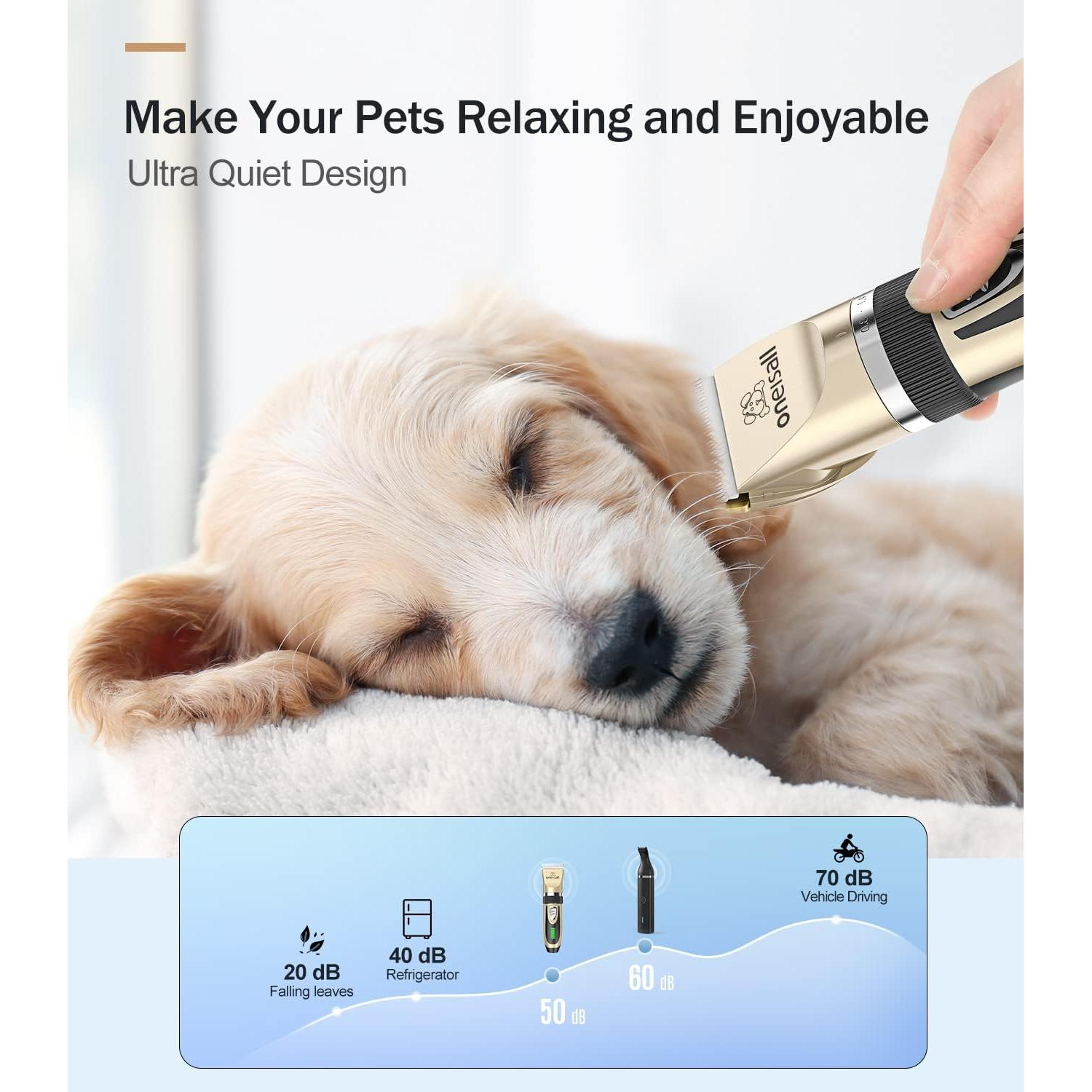 Kit Cortapelos Inalámbrico Oneisall para Perros y Gatos 2 en 1