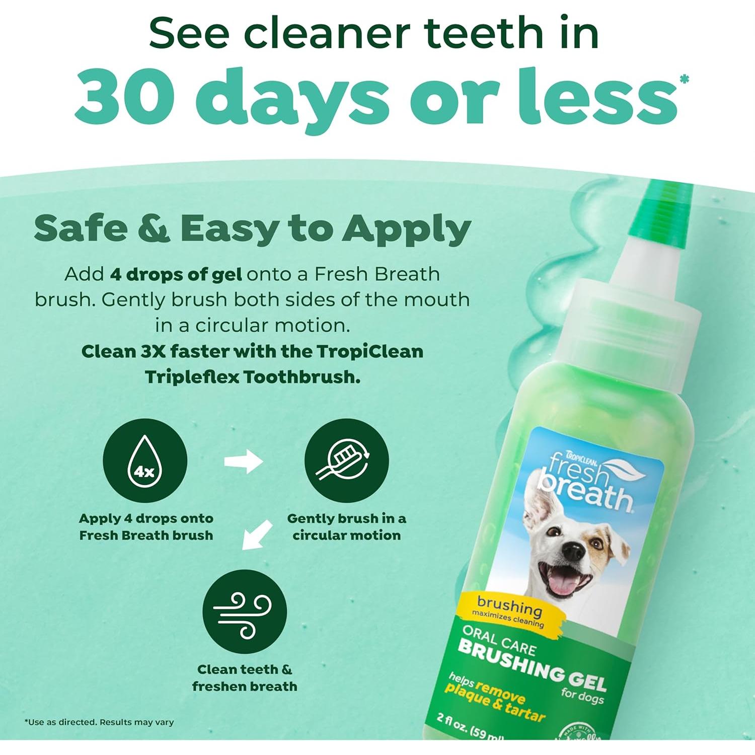TropiClean Gel Dental para Perros y Gatos 65 g - Cuidado Oral