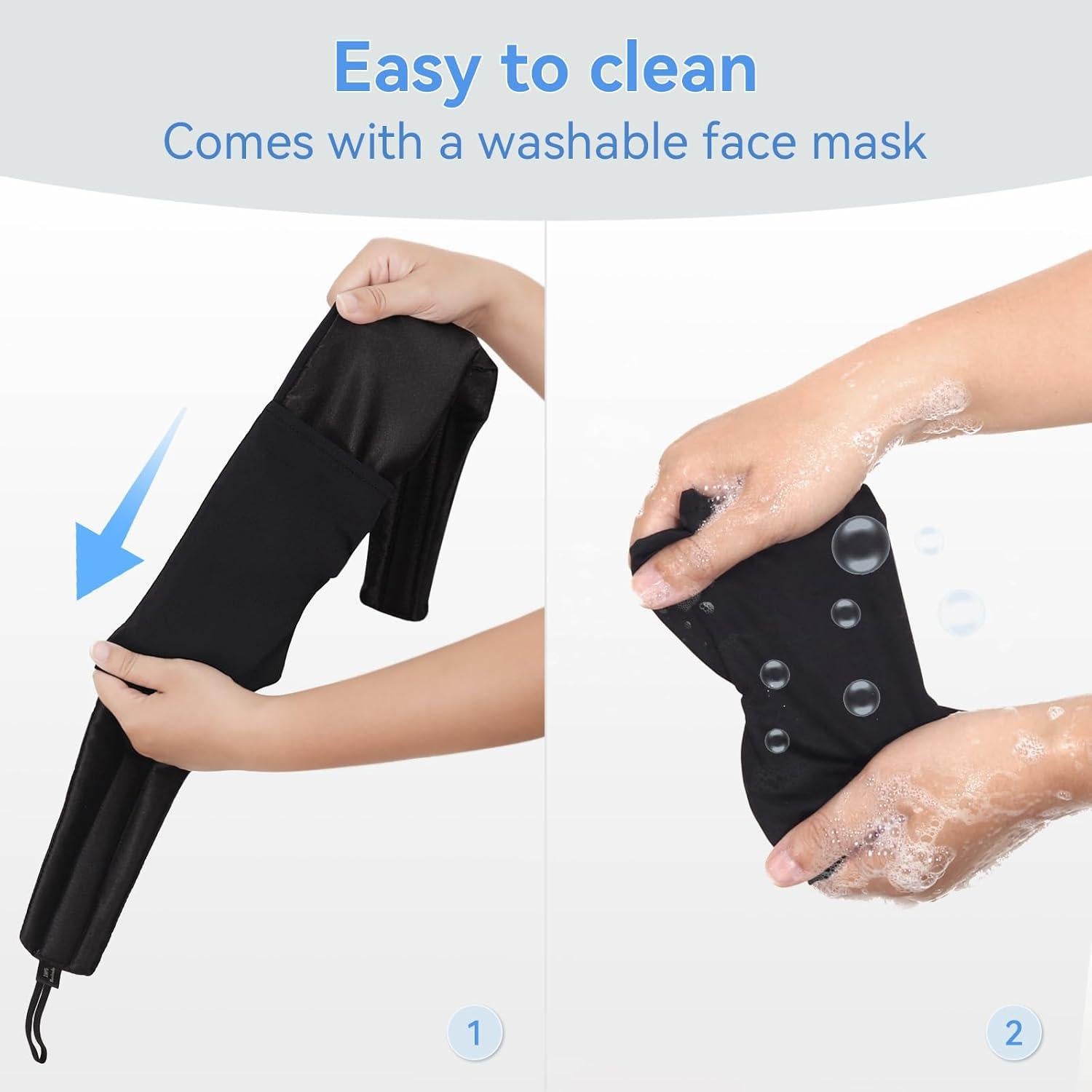 Mavogel Sleep Mask with Cooling Gel for Women, Men, Enhanced Light-Blocking, Silk Fabric, Cooling Gel to Relieve Bedtime Stress, Fast Sleep, Sleep Eye mask for Sleep, Yoga, Office Nap and Travel