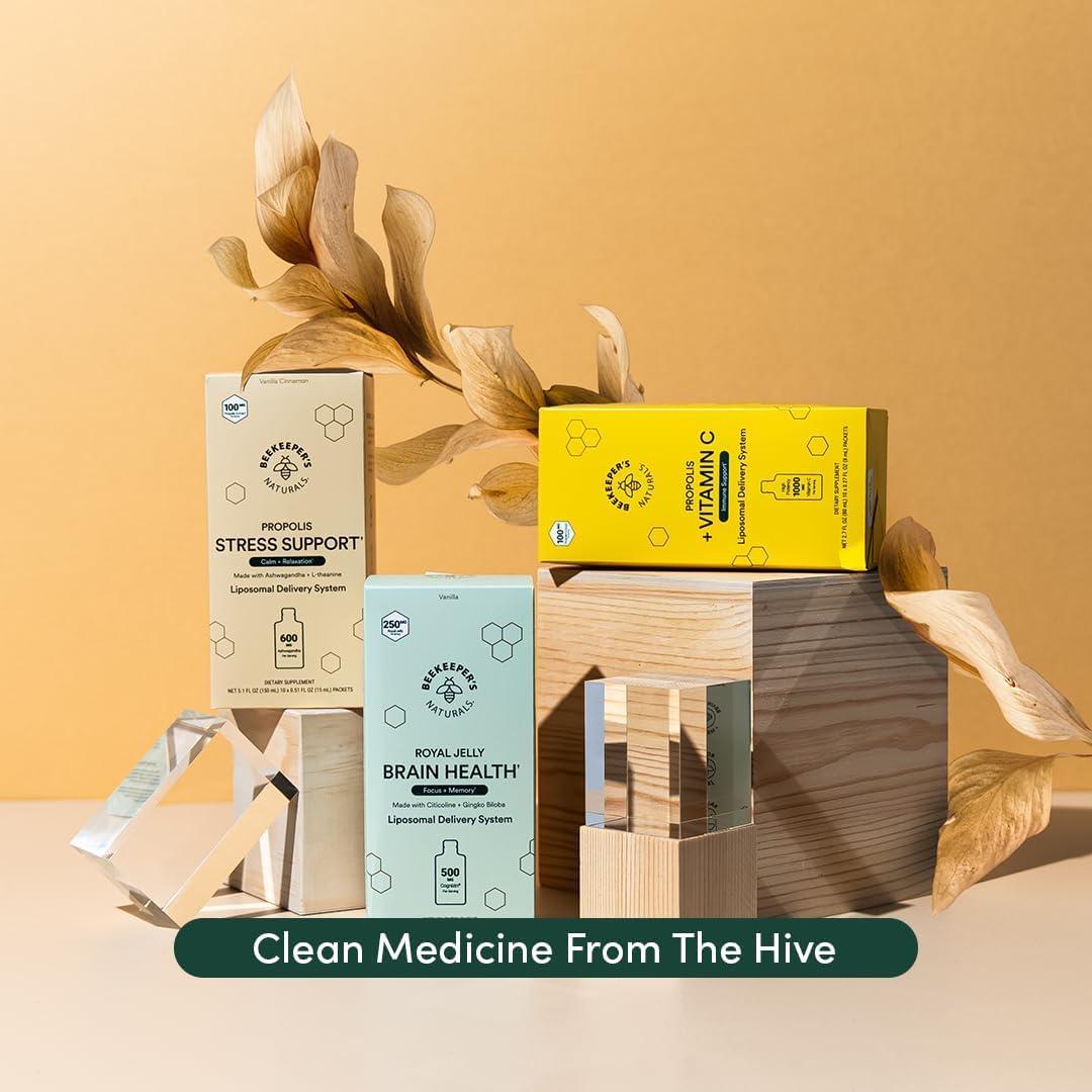 Suplemento Antiestrés Liposomal Beekeeper's Naturals 600mg 10ct