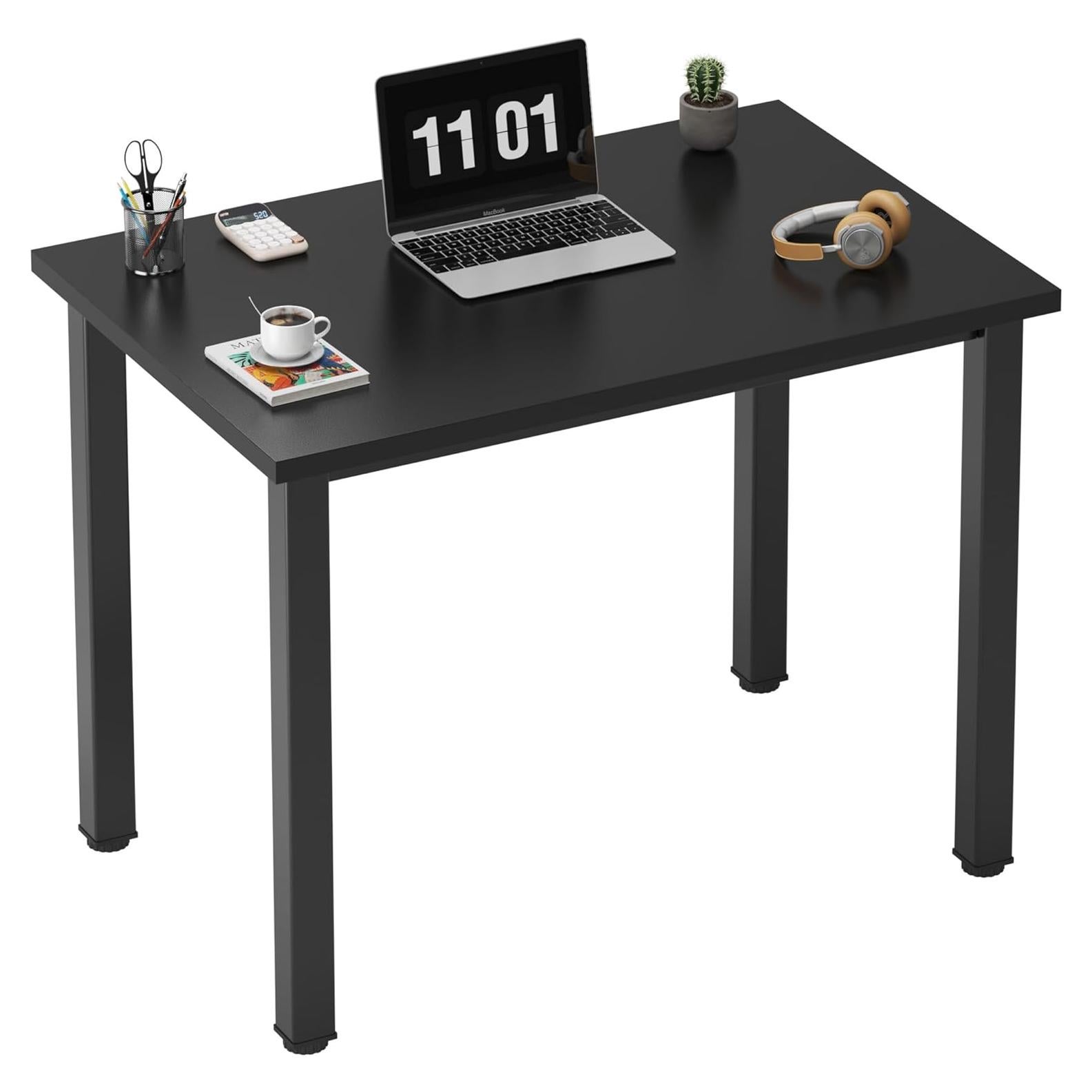 Need Small Computer Desk 31.5 inches Sturdy Writing Table Teens Study Table Laptop Desk for Home Office,Black AC3-8040-CB
