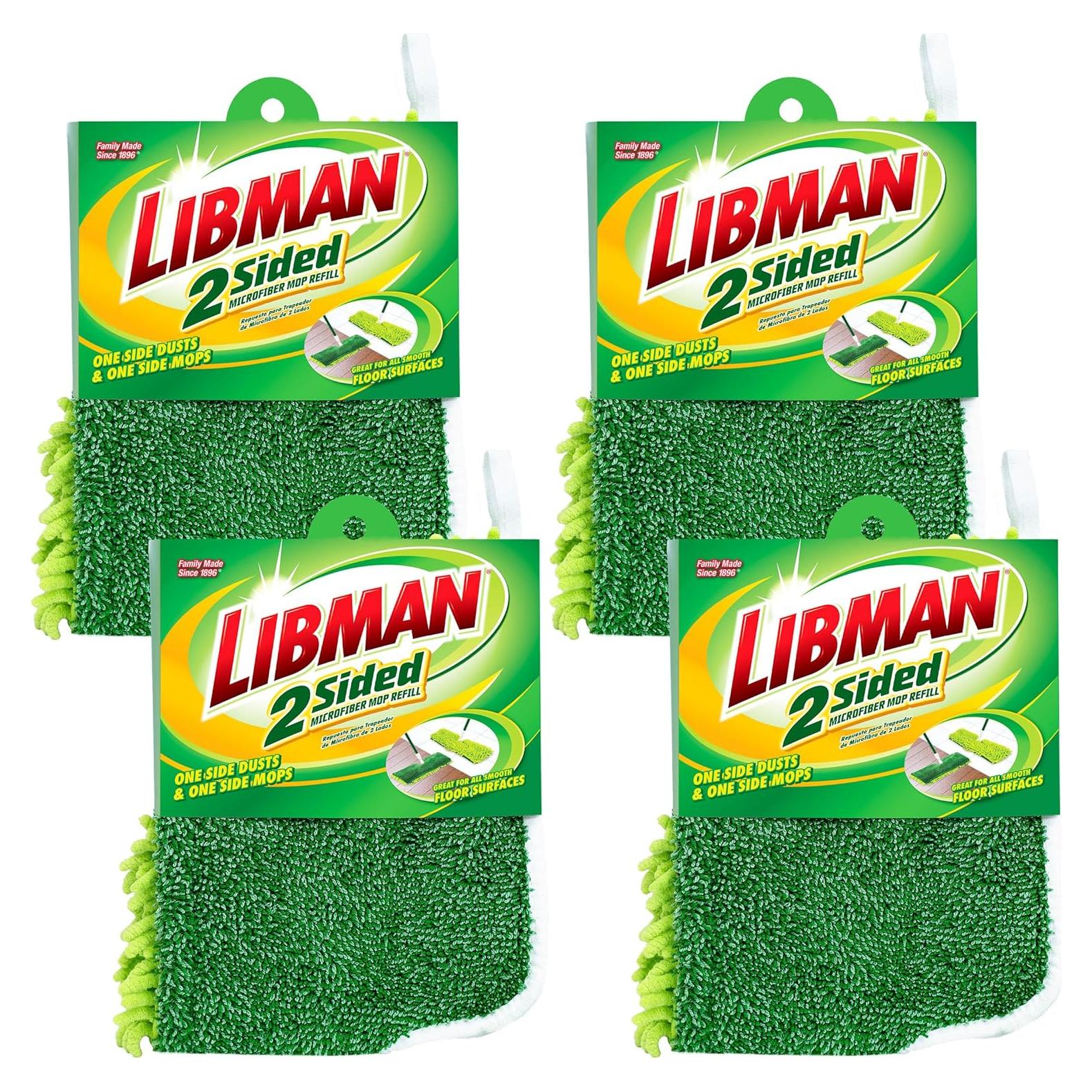 Repuesto de Mopa de Microfibra Libman 2 Lados Paquete 4