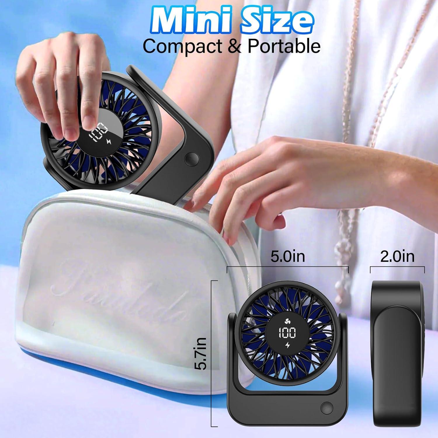 Ventilador de Escritorio EYERZ F2615 Recargable USB 5 Velocidades