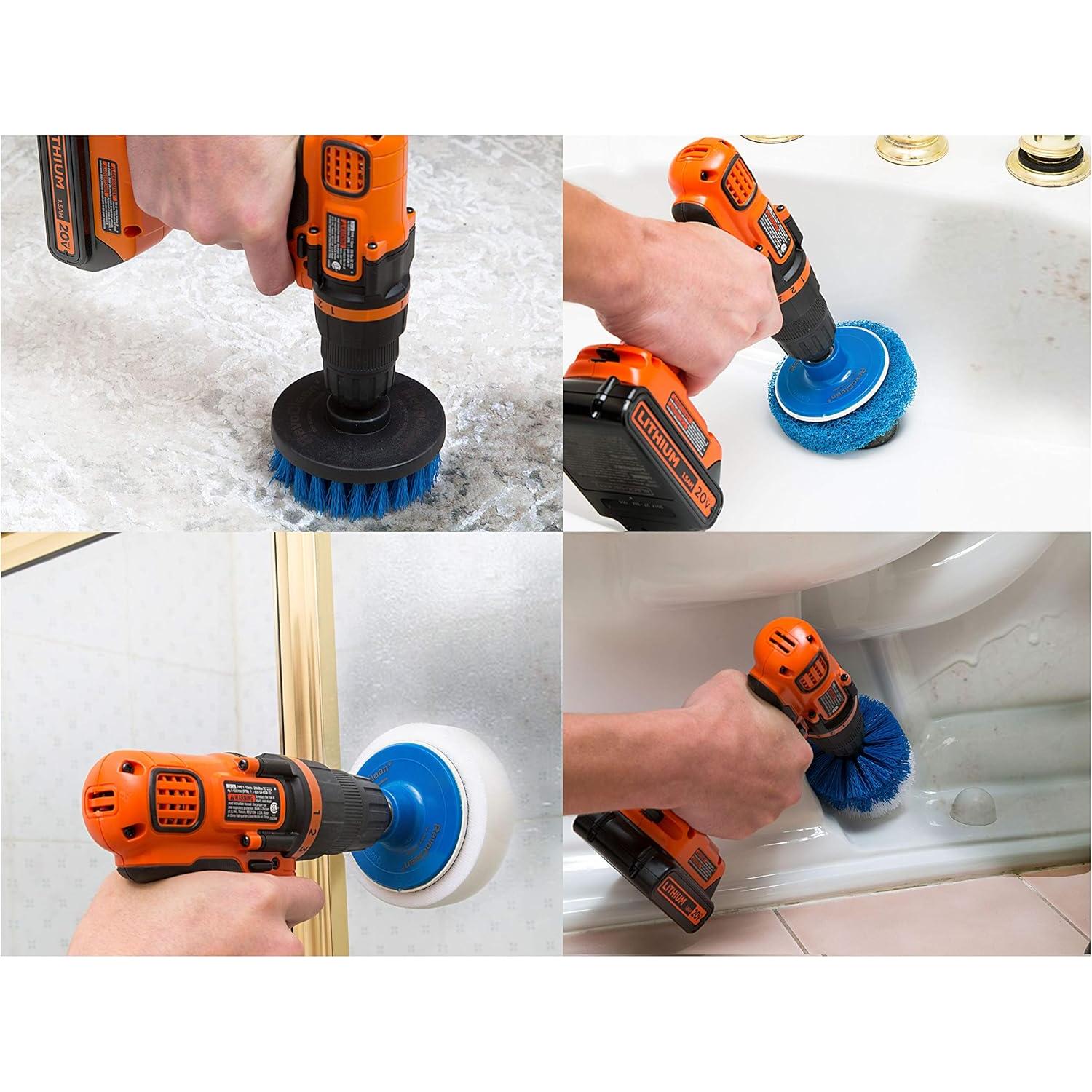 Kit de cepillos de limpieza RevoClean 4 piezas para taladro