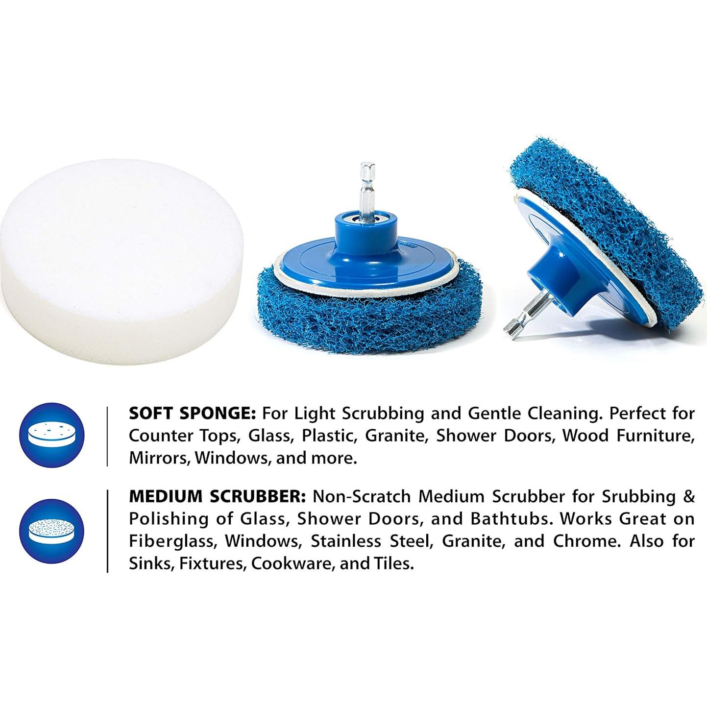 Kit de cepillos de limpieza RevoClean 4 piezas para taladro