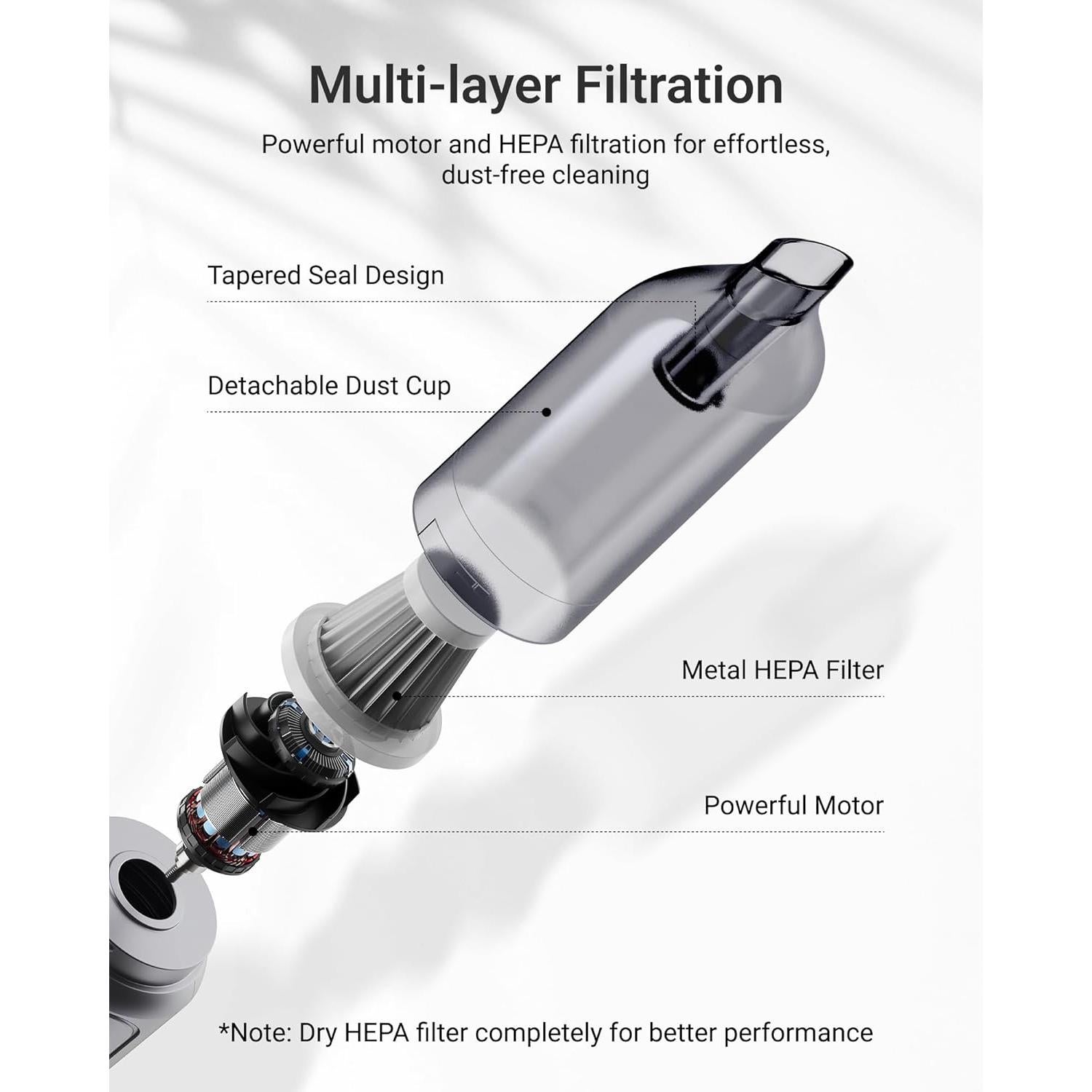 Aspiradora de Mano xCool 4 en 1 Sin Cable 12000Pa 0.61kg