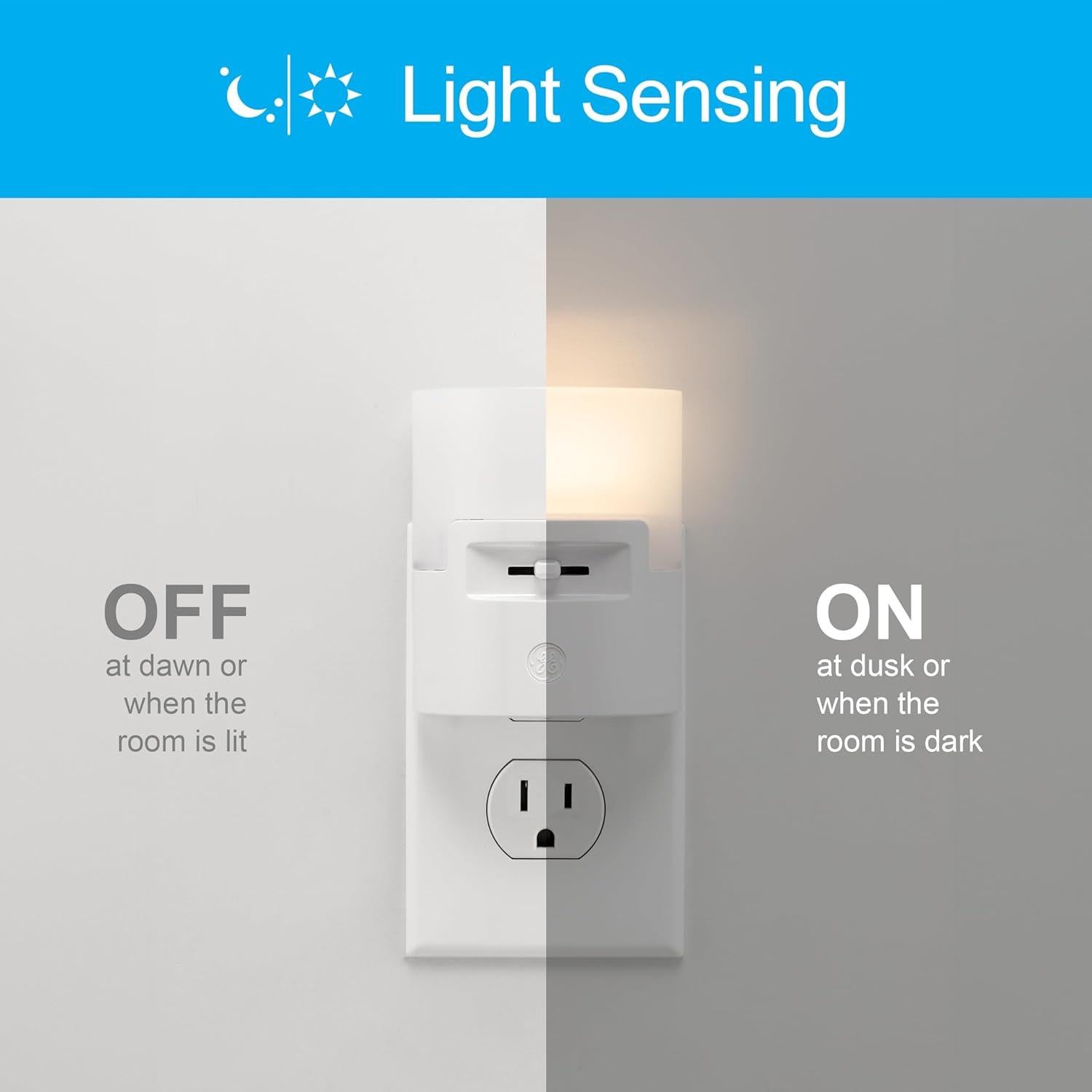 Luz Nocturna LED Regulable GE UltraBrite 100 Lúmenes Blanca