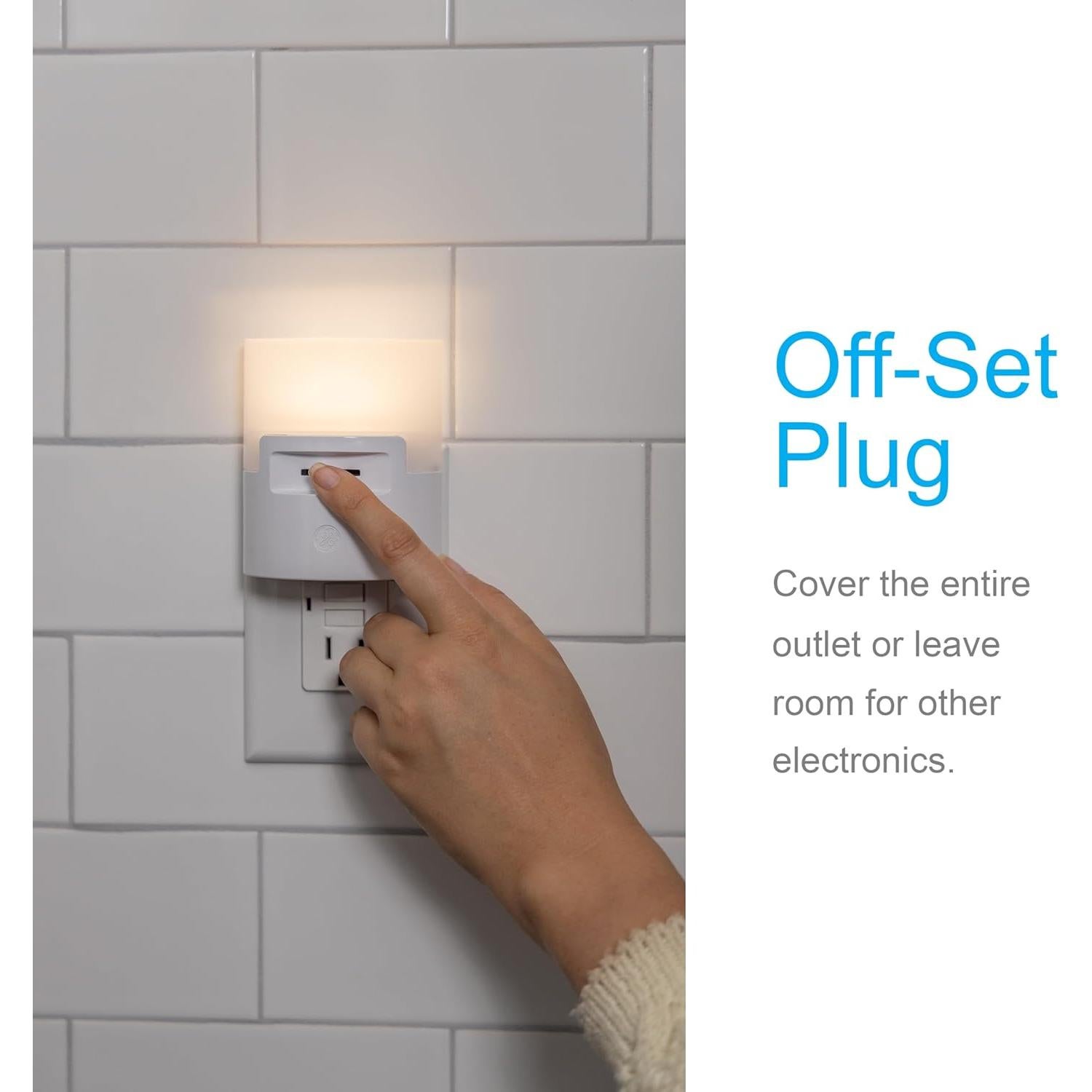 Luz Nocturna LED Regulable GE UltraBrite 100 Lúmenes Blanca