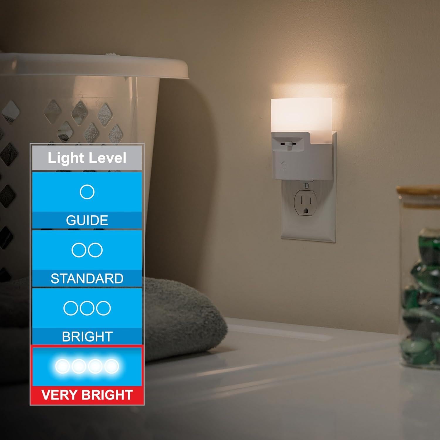 Luz Nocturna LED Regulable GE UltraBrite 100 Lúmenes Blanca