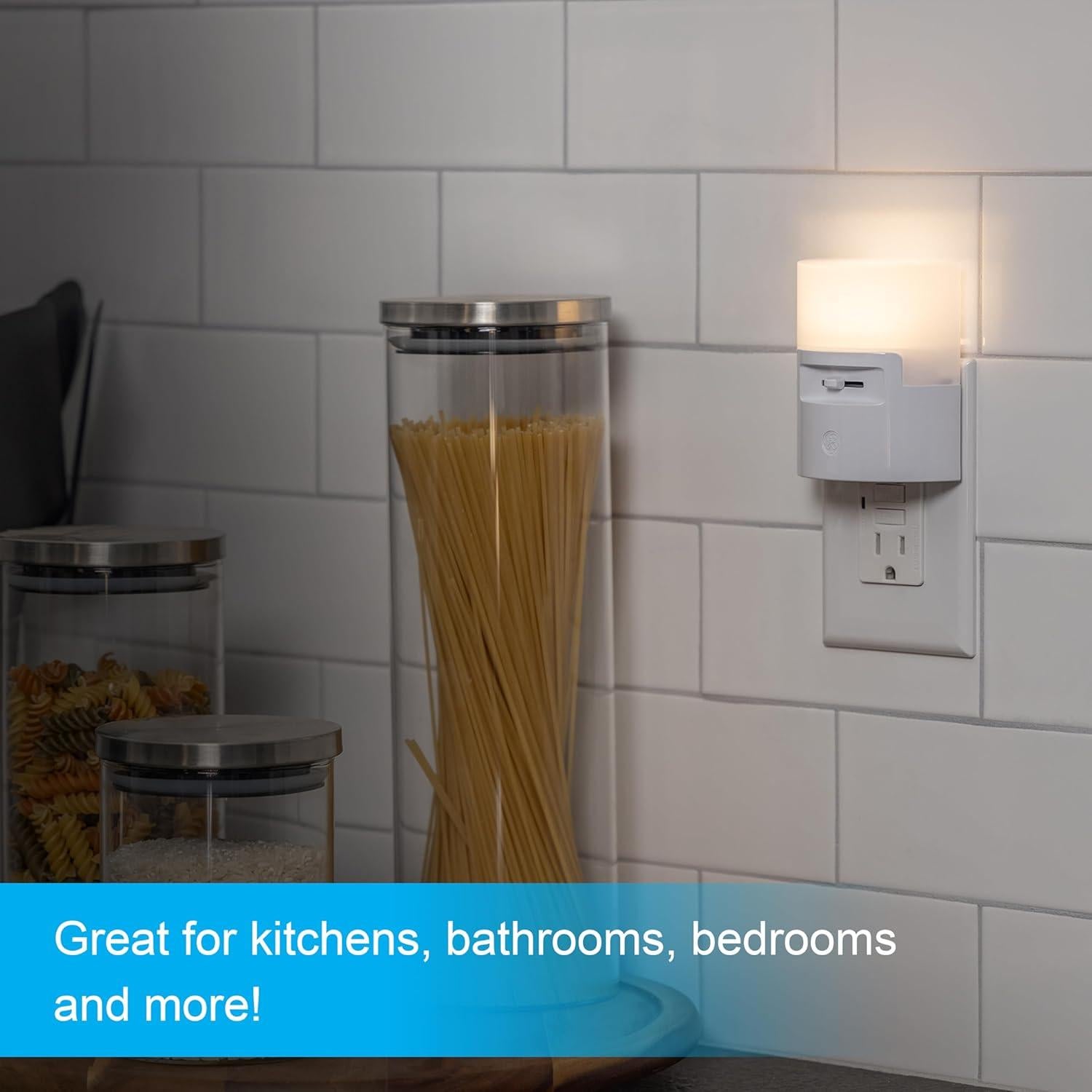 Luz Nocturna LED Regulable GE UltraBrite 100 Lúmenes Blanca