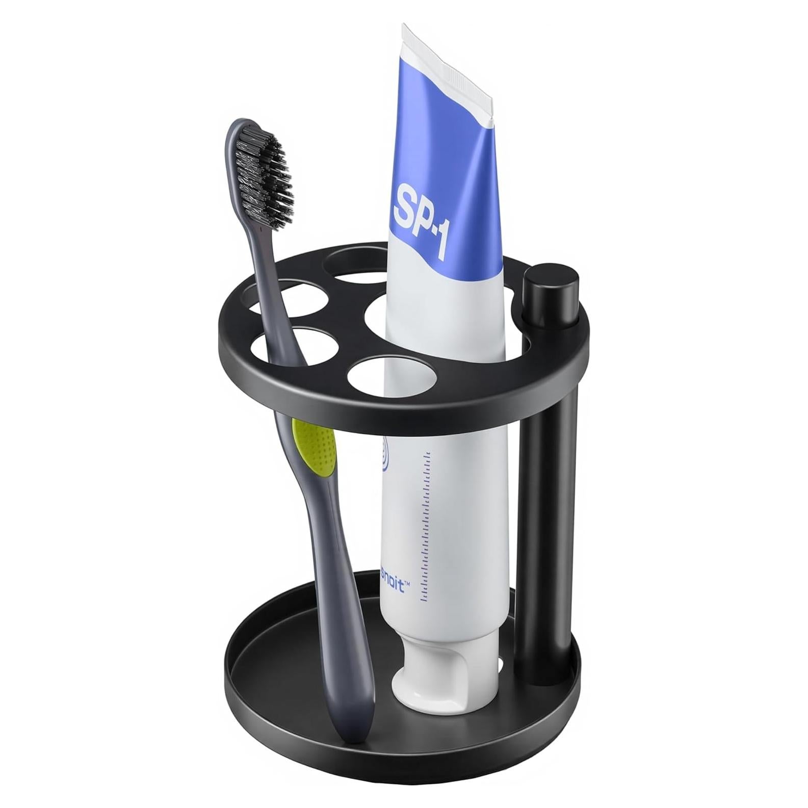Soporte para Cepillos de Dientes Acero Inoxidable Songsoso Negro