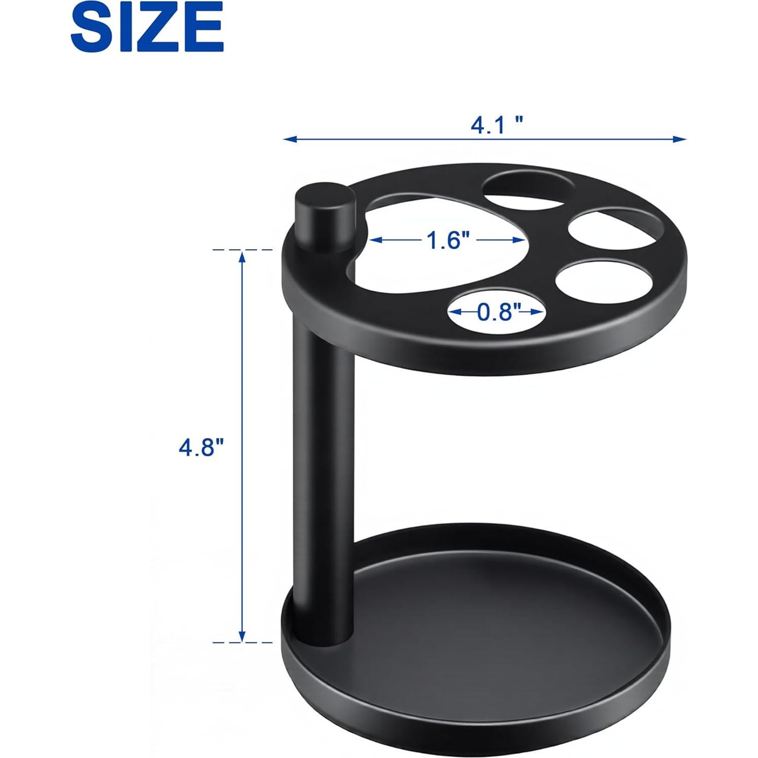 Soporte para Cepillos de Dientes Acero Inoxidable Songsoso Negro