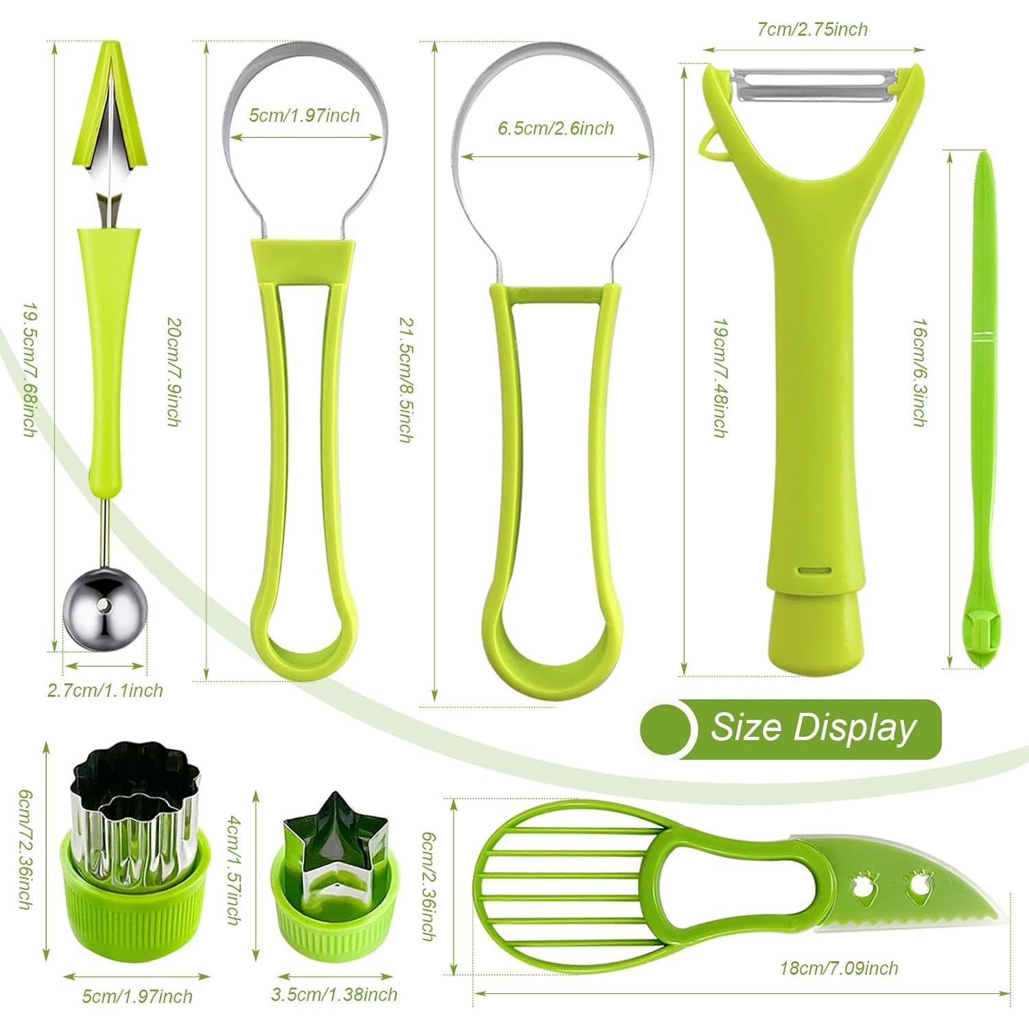 Juego de 18 Piezas Cortadores de Frutas FODIENS 4 en 1