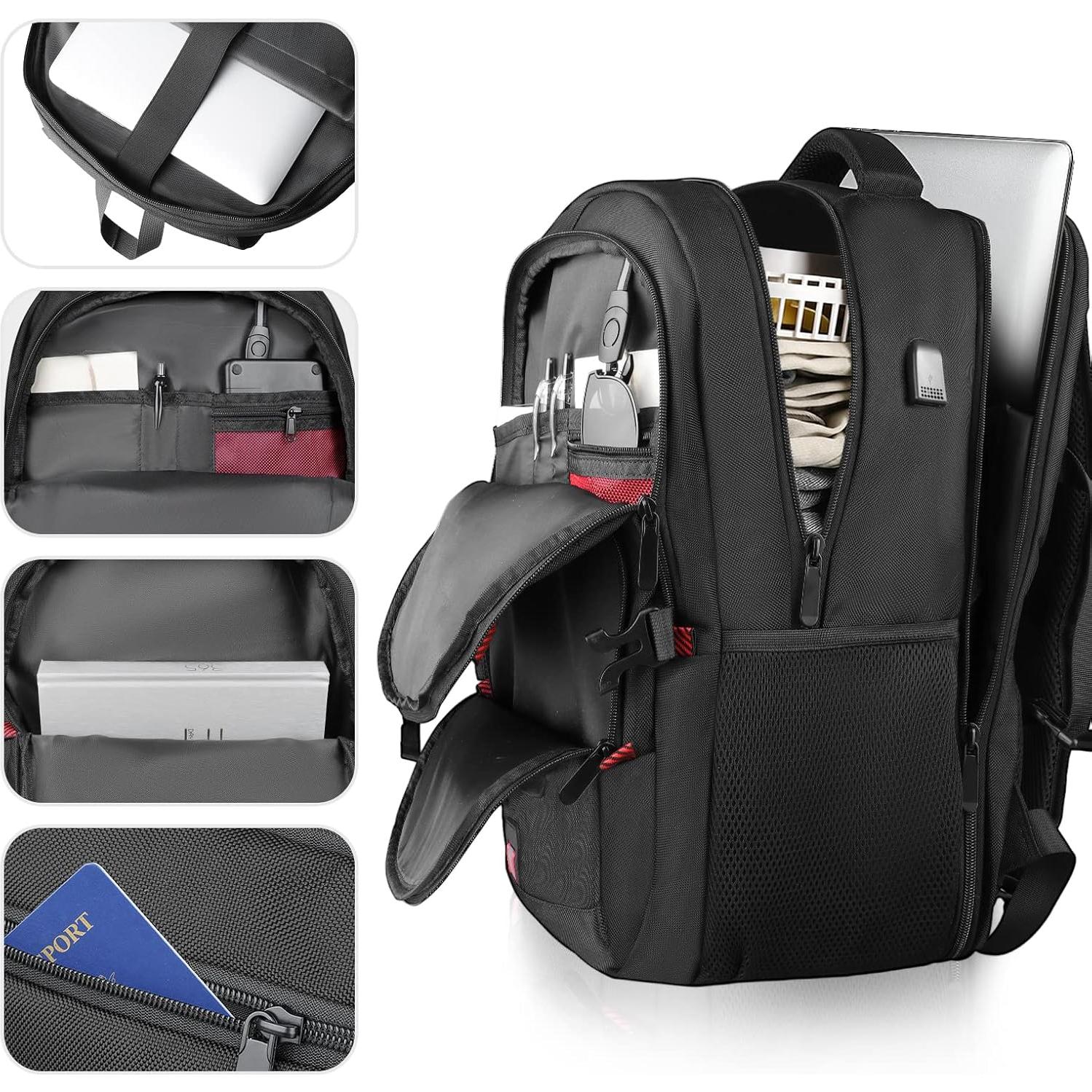 Mochila de viaje ZMMMA 50L para laptop 43.9 cm negra