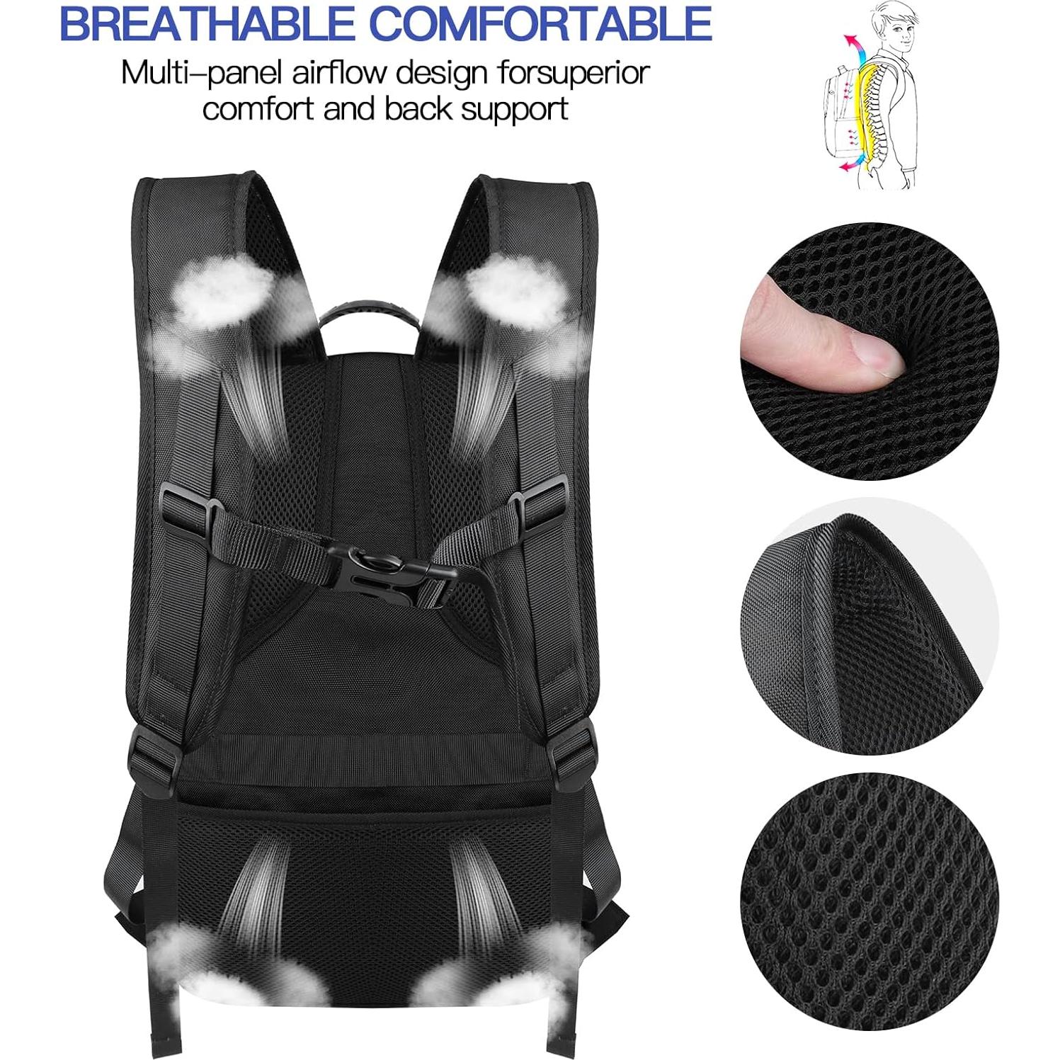 Mochila de viaje ZMMMA 50L para laptop 43.9 cm negra