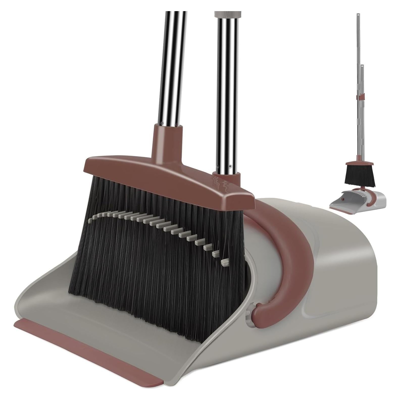 Juego de Escoba y Recogedor Ivandar 128 cm, Cerdas Sintéticas