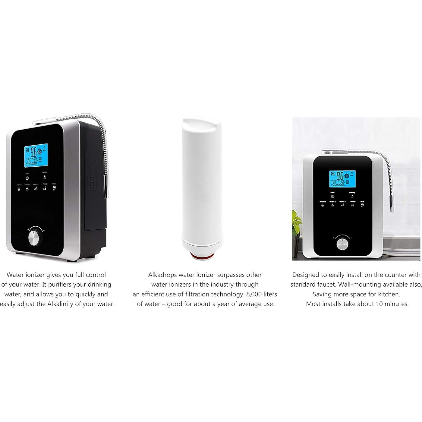 Ionizador de Agua Alcalina EHM 8000L PH 3-11 11 Placas