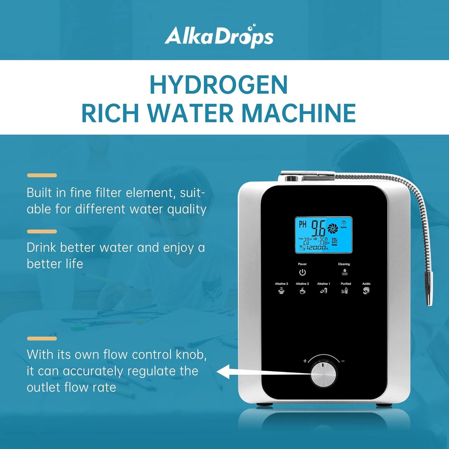 Ionizador de Agua Alcalina EHM 8000L PH 3-11 11 Placas