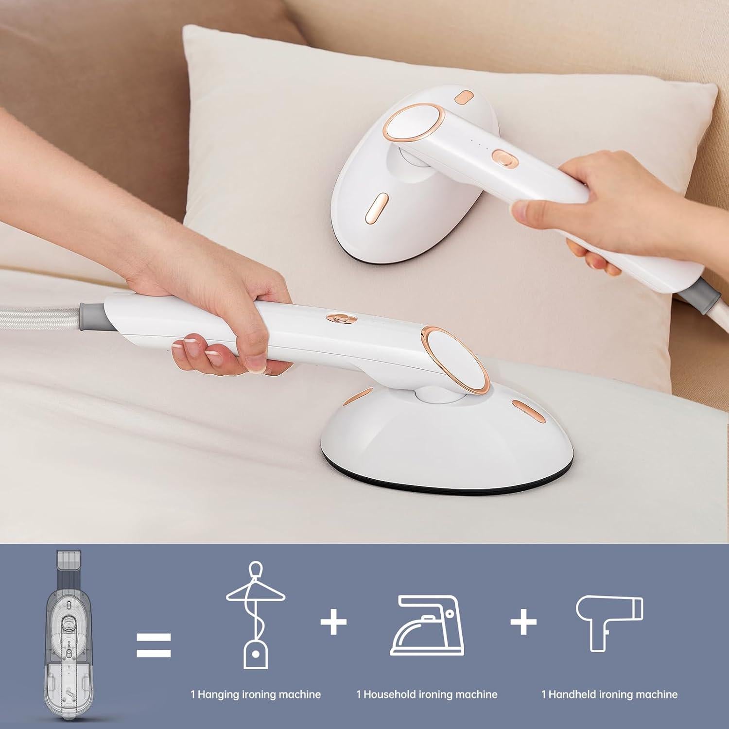 Vaporera de Ropa Pretty Moment 1500W Tanque 400ml Blanco