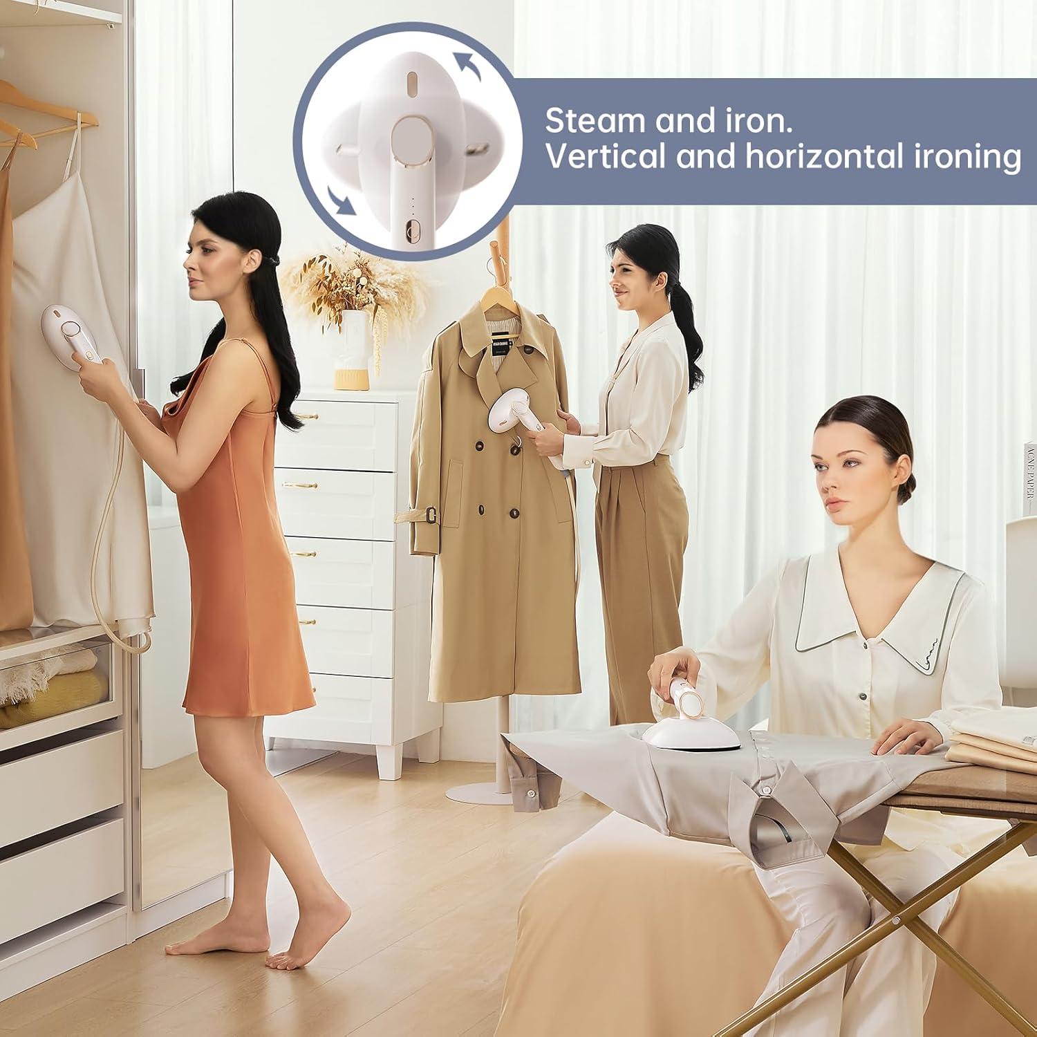 Vaporera de Ropa Pretty Moment 1500W Tanque 400ml Blanco