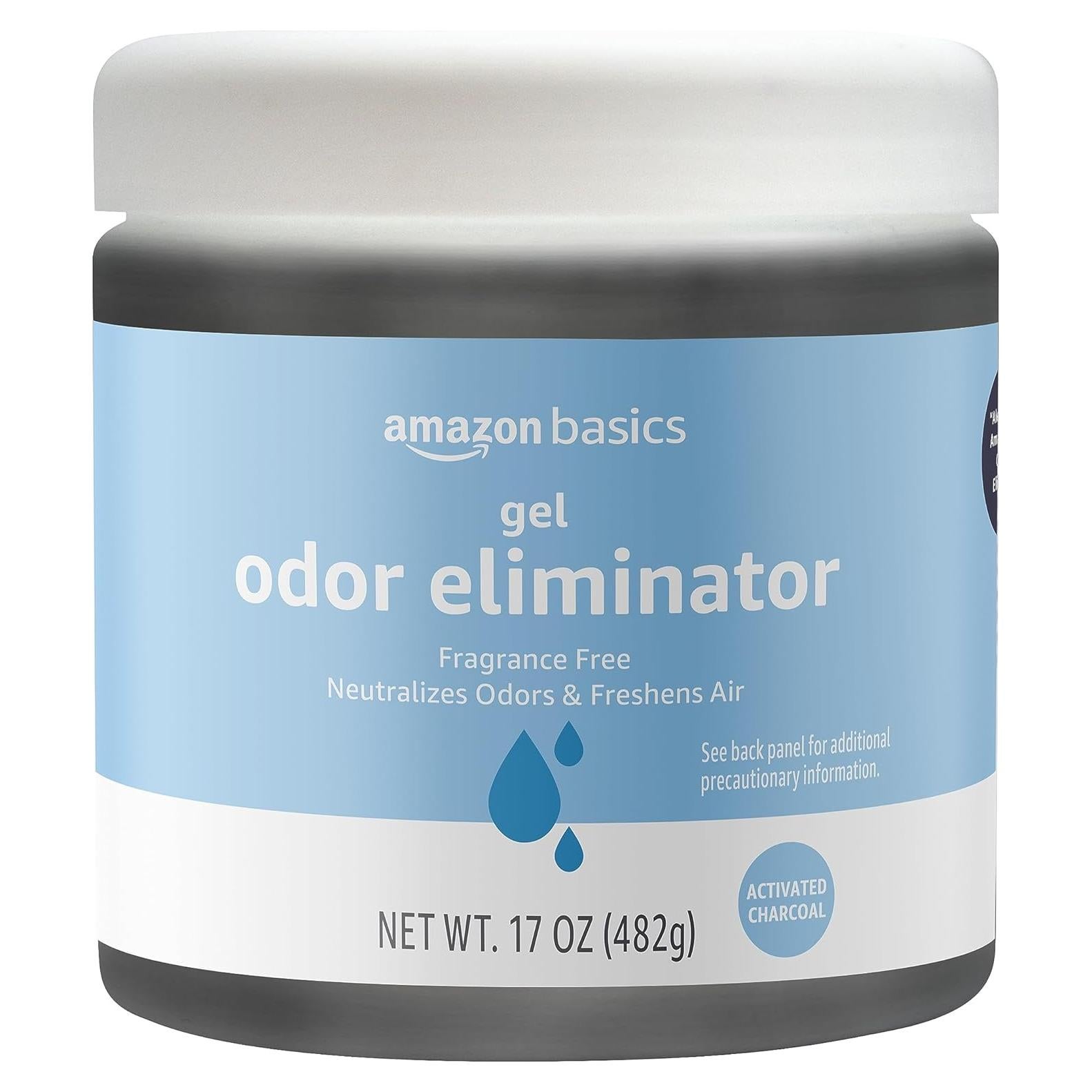 Eliminador de Olores en Gel Amazon Basics, Carbón Activado, 482 g