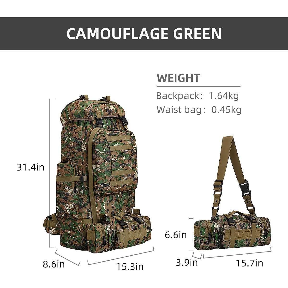 Mochila de Camping King'sGuard 100L Impermeable Camo