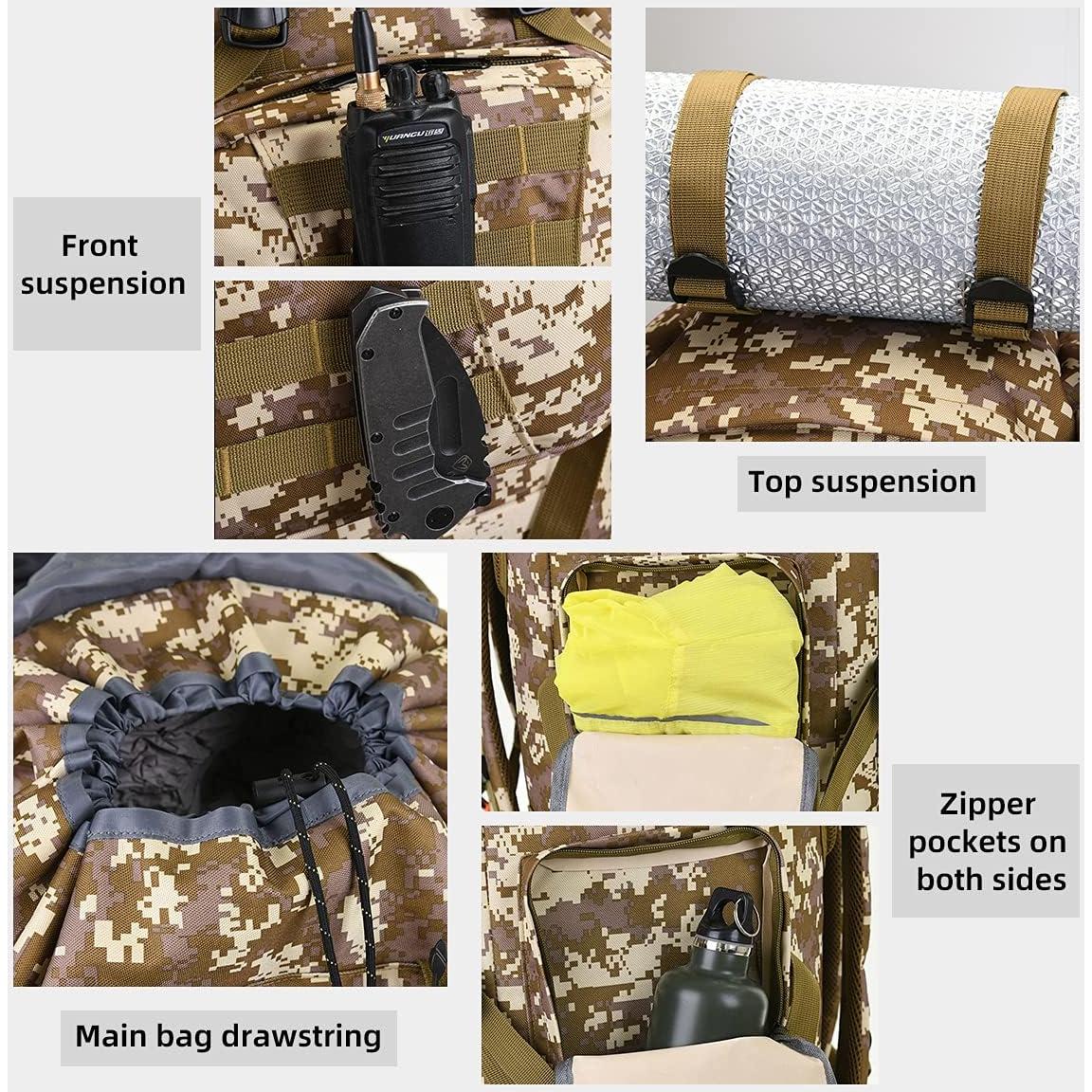 Mochila de Camping King'sGuard 100L Impermeable Camo