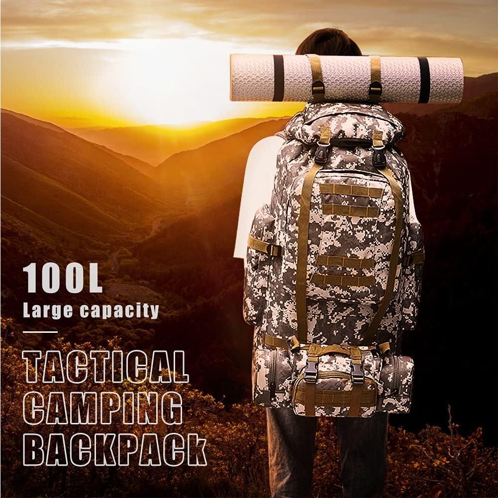 Mochila de Camping King'sGuard 100L Impermeable Camo