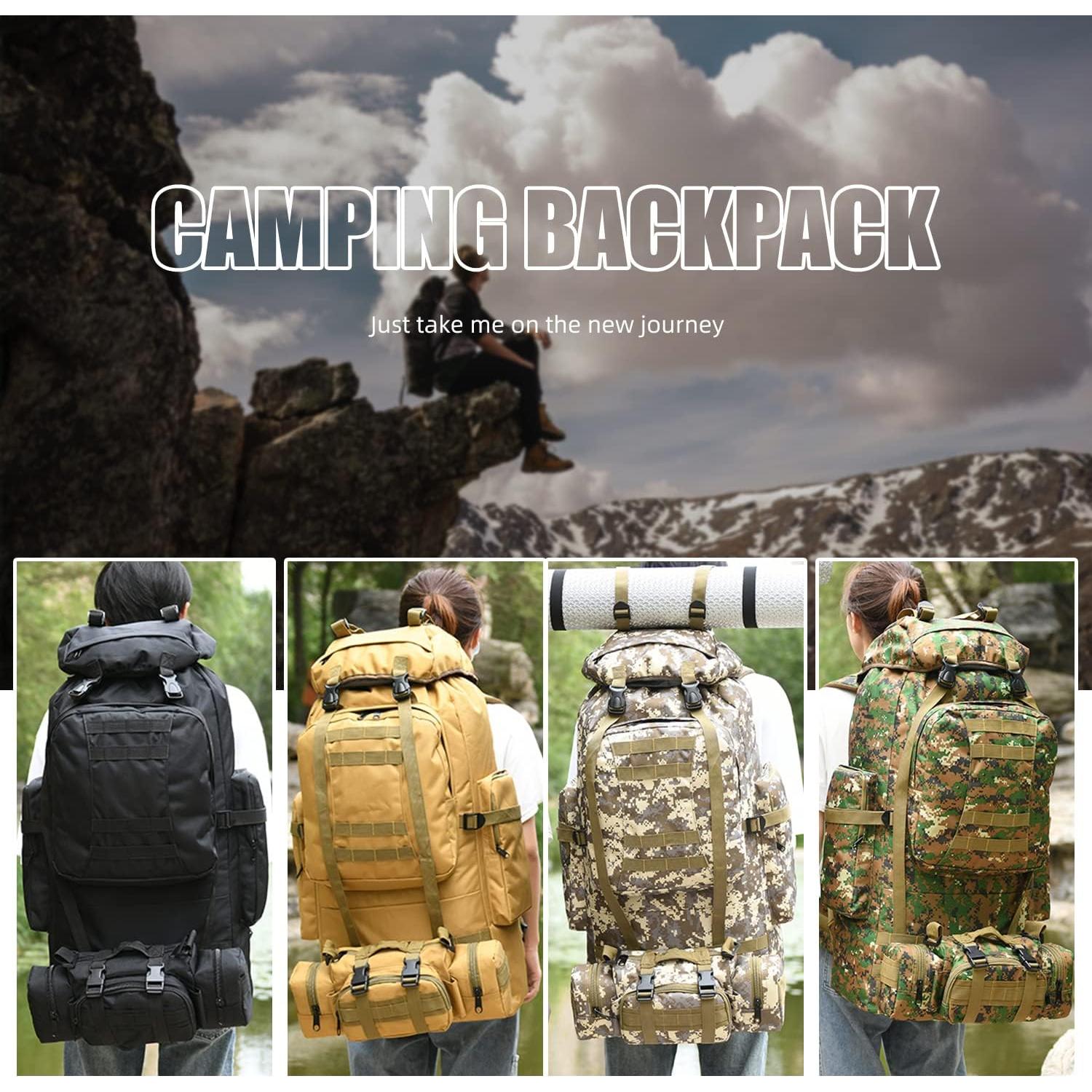 Mochila de Camping King'sGuard 100L Impermeable Camo