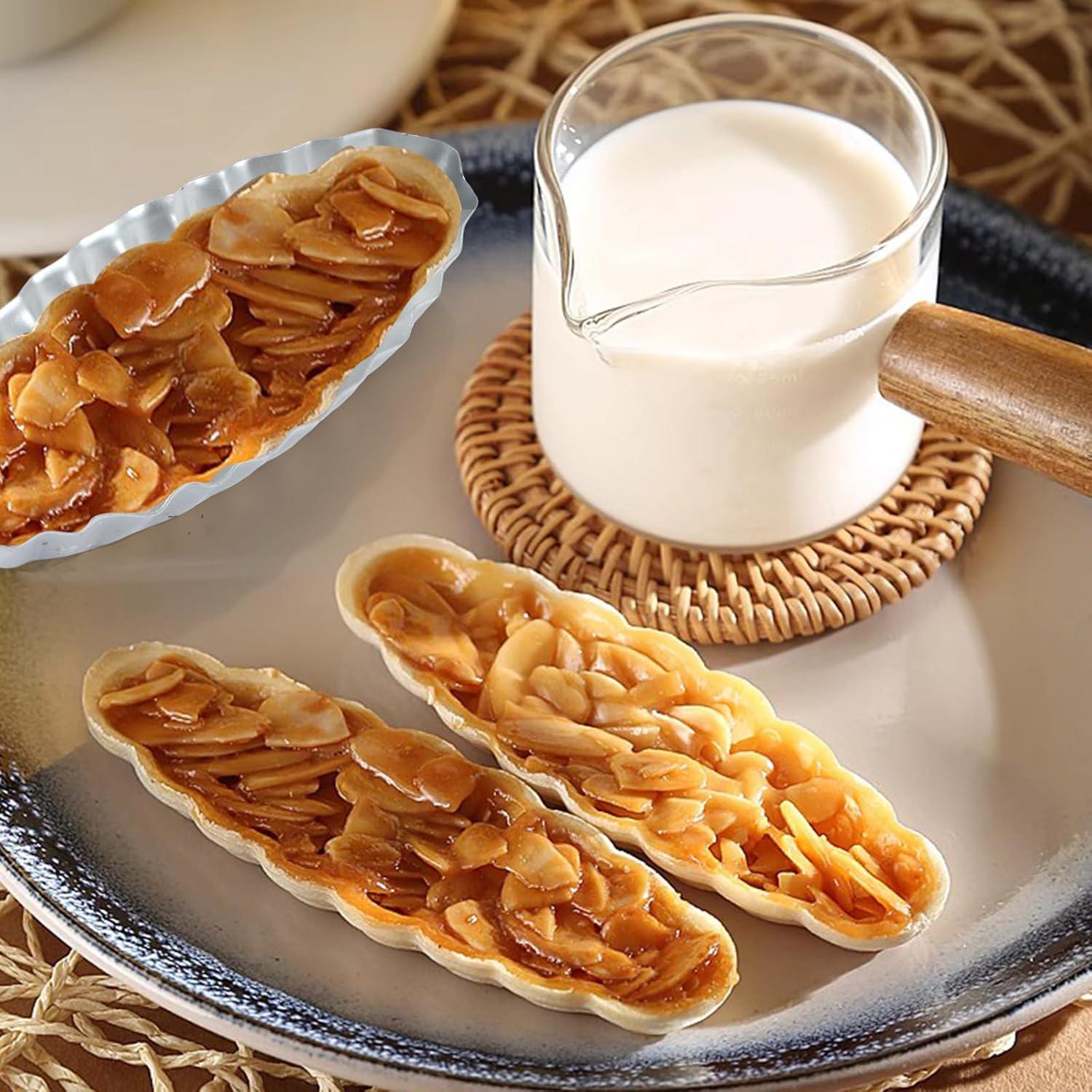 21 Piezas Moldes de Tarta de Huevo Barco Liobelon Aluminio