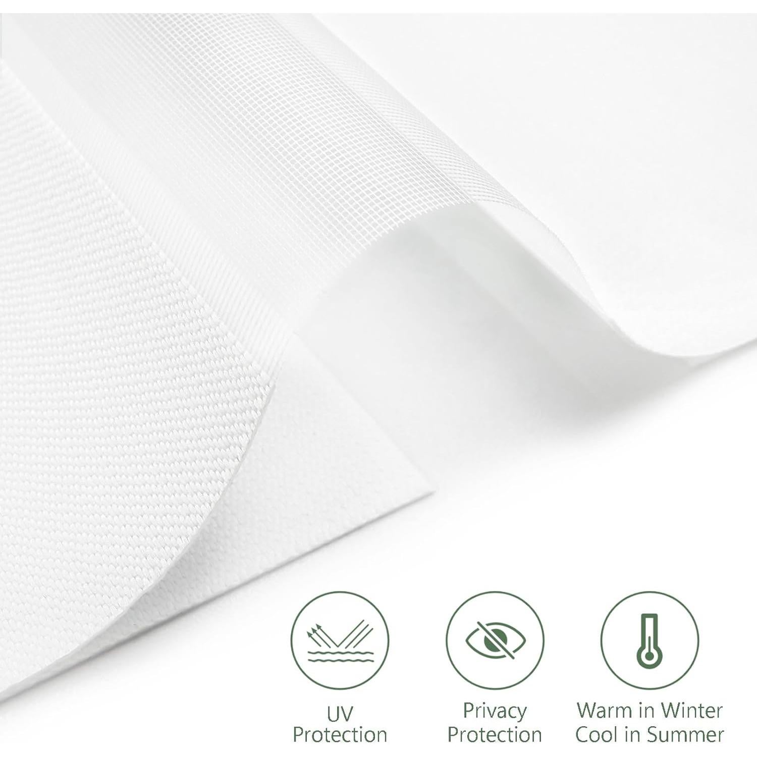 Motorized Blinds with Remote, 95% Blackout Smart Electric Zebra Shades, Built-in Rechargeable Tubular Motor Automatic Blinds for Window Compatible with Alexa Google (Luxurious White, 20" W x 72" H)