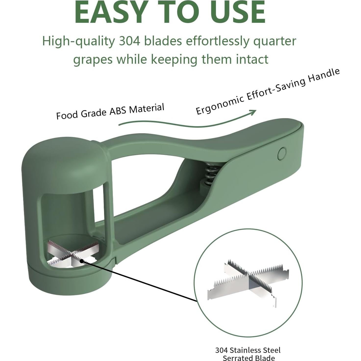 Grape Cutter for Toddlers 1-3,Grape Slicer for Toddlers Grape Cutter Tool Cherry Tomato Strawberry Sandwich Cutter for Kids Lunch Accessories,Grape Slicer Kitchen Gadget Grape Quarter