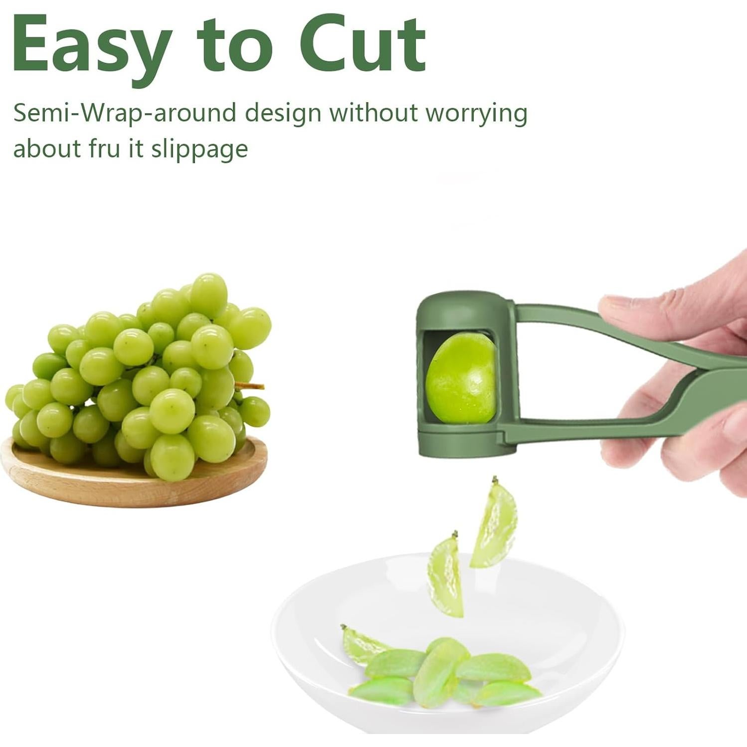 Grape Cutter for Toddlers 1-3,Grape Slicer for Toddlers Grape Cutter Tool Cherry Tomato Strawberry Sandwich Cutter for Kids Lunch Accessories,Grape Slicer Kitchen Gadget Grape Quarter