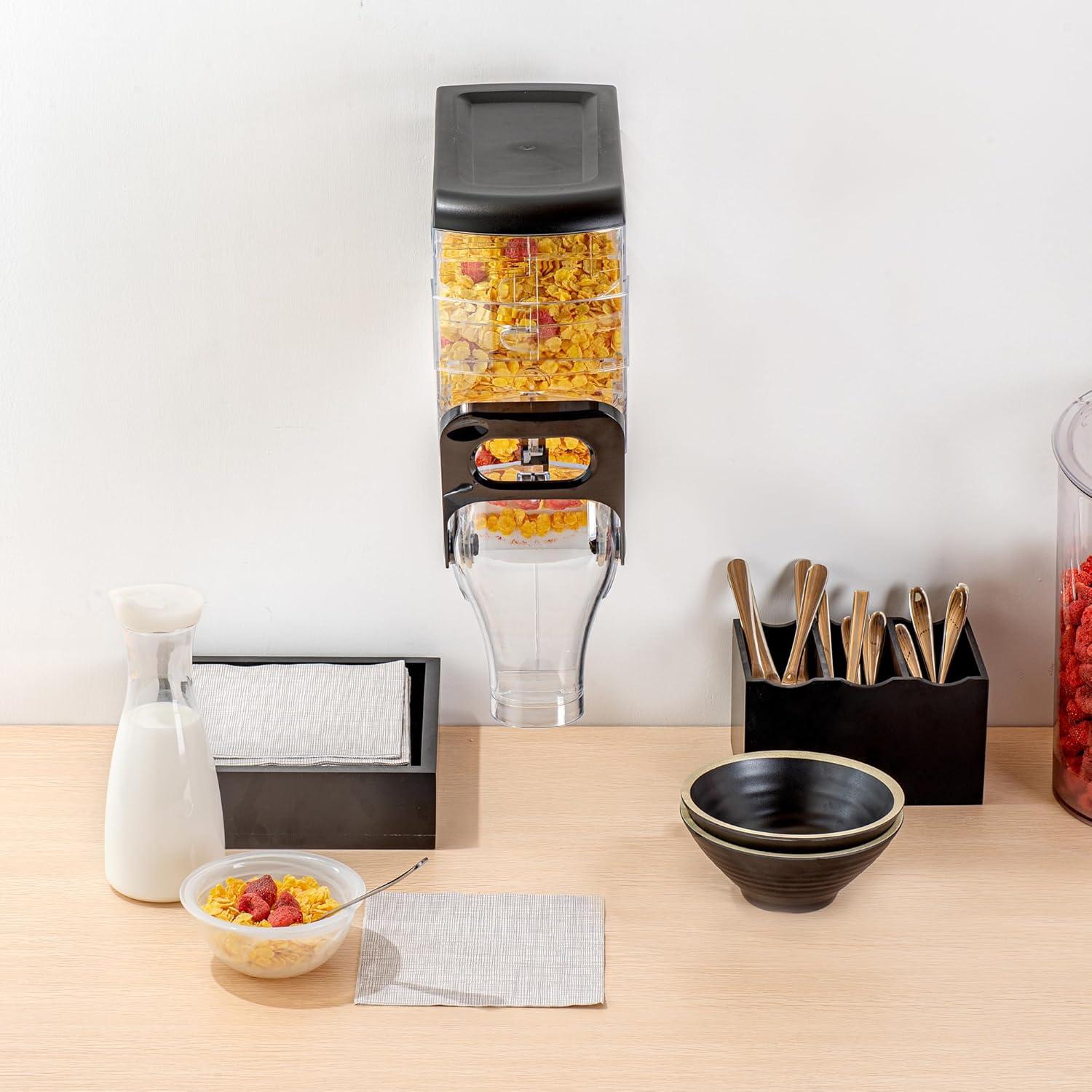 Dispensador de Cereal Met Lux 2.1 Galones Negro Montado en Pared