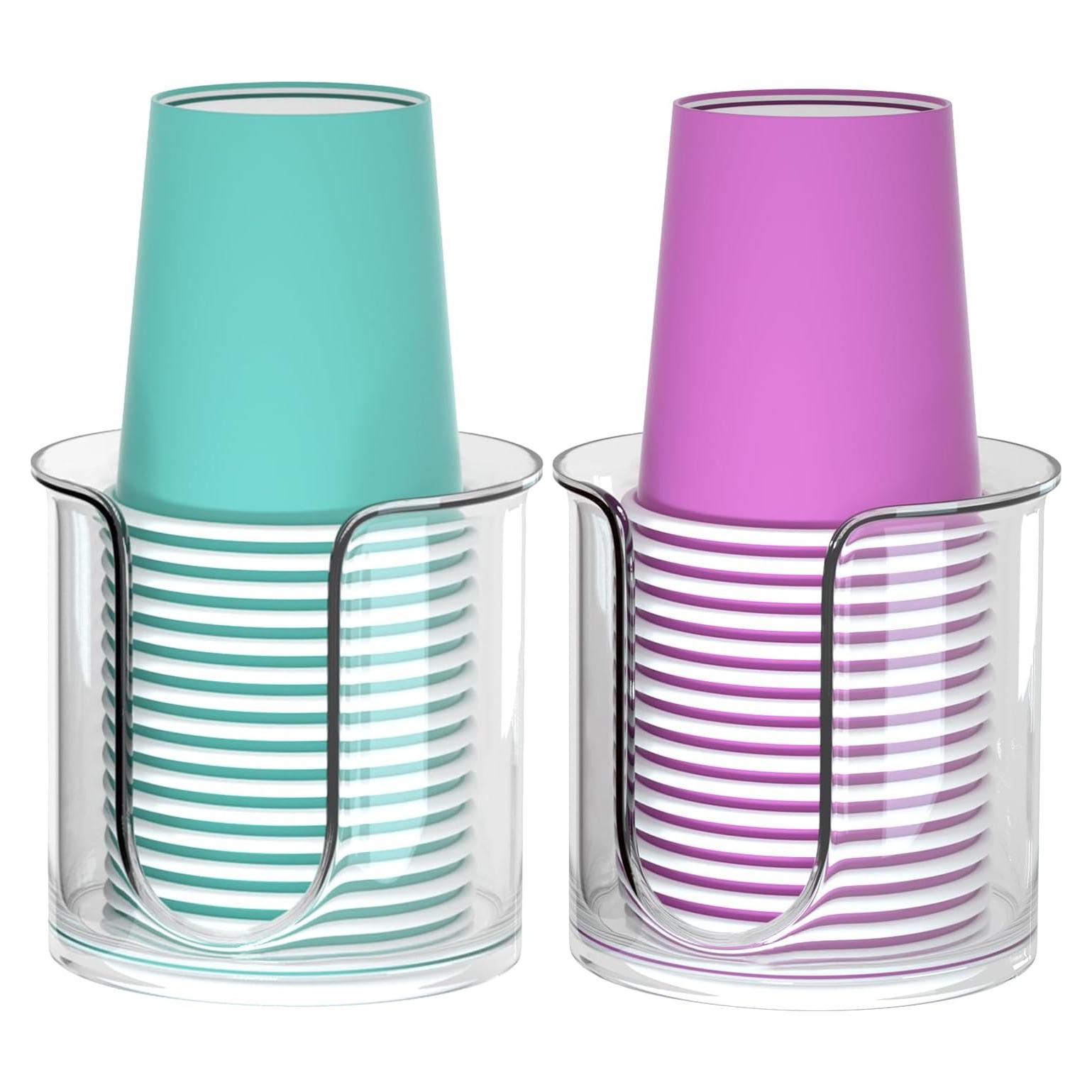 Dispensador de Tazas de Baño Housewife Cabinets 3oz Transparente