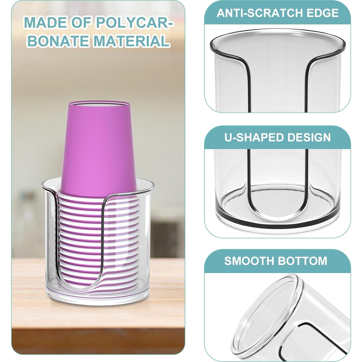 Dispensador de Tazas de Baño Housewife Cabinets 3oz Transparente