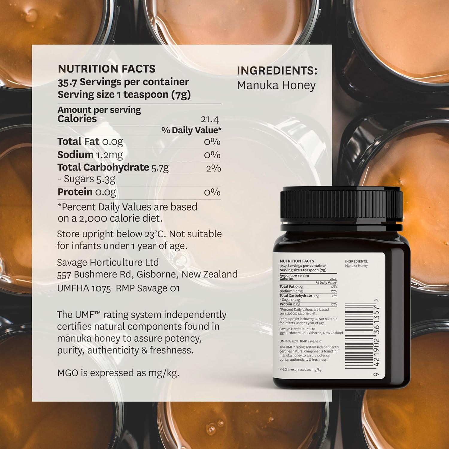 Miel de Manuka WildCape UMF 15+ MGO 514+ 250g Pura Cruda