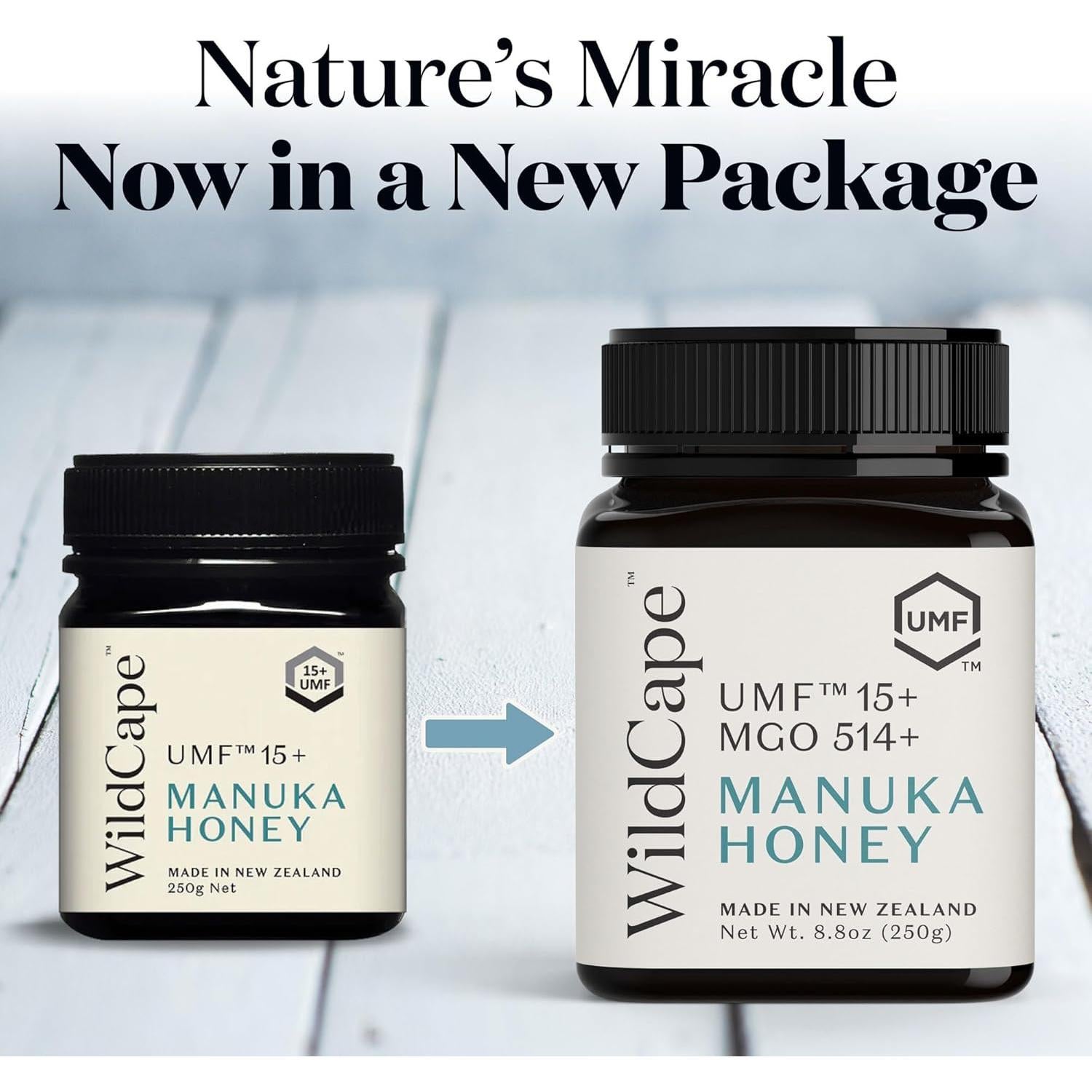 Miel de Manuka WildCape UMF 15+ MGO 514+ 250g Pura Cruda