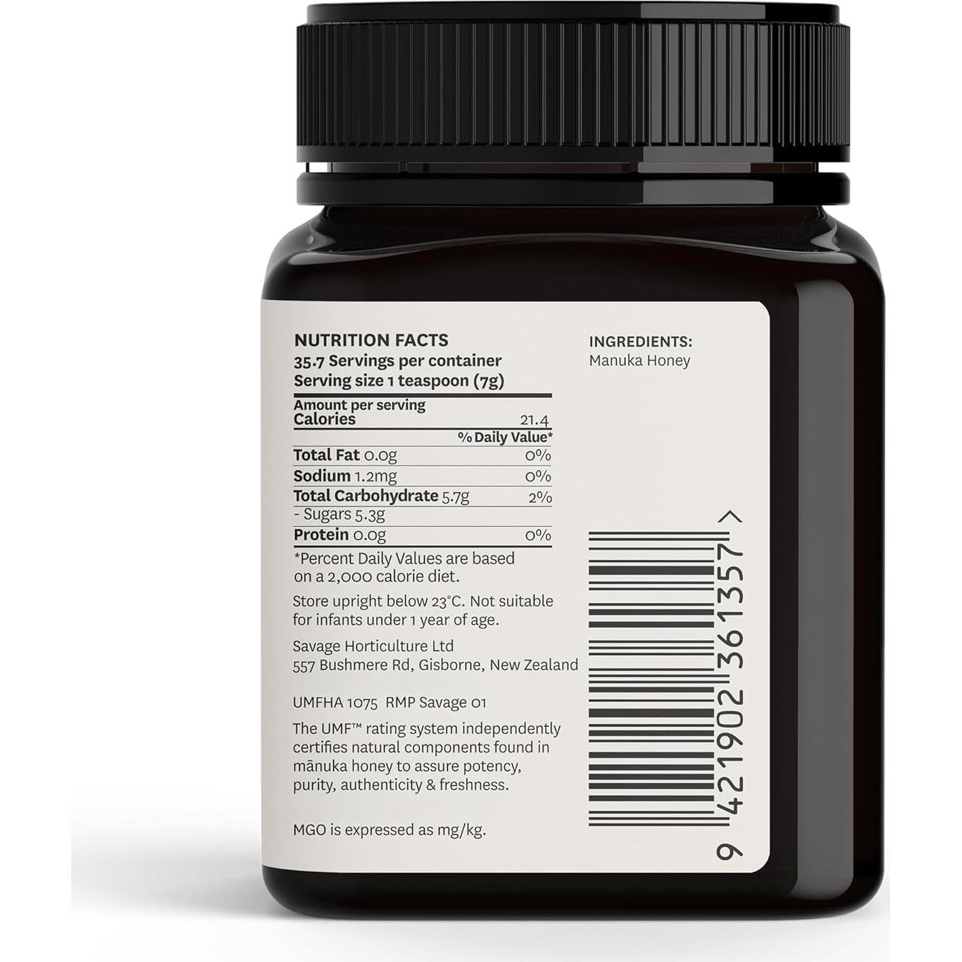 Miel de Manuka WildCape UMF 15+ MGO 514+ 250g Pura Cruda