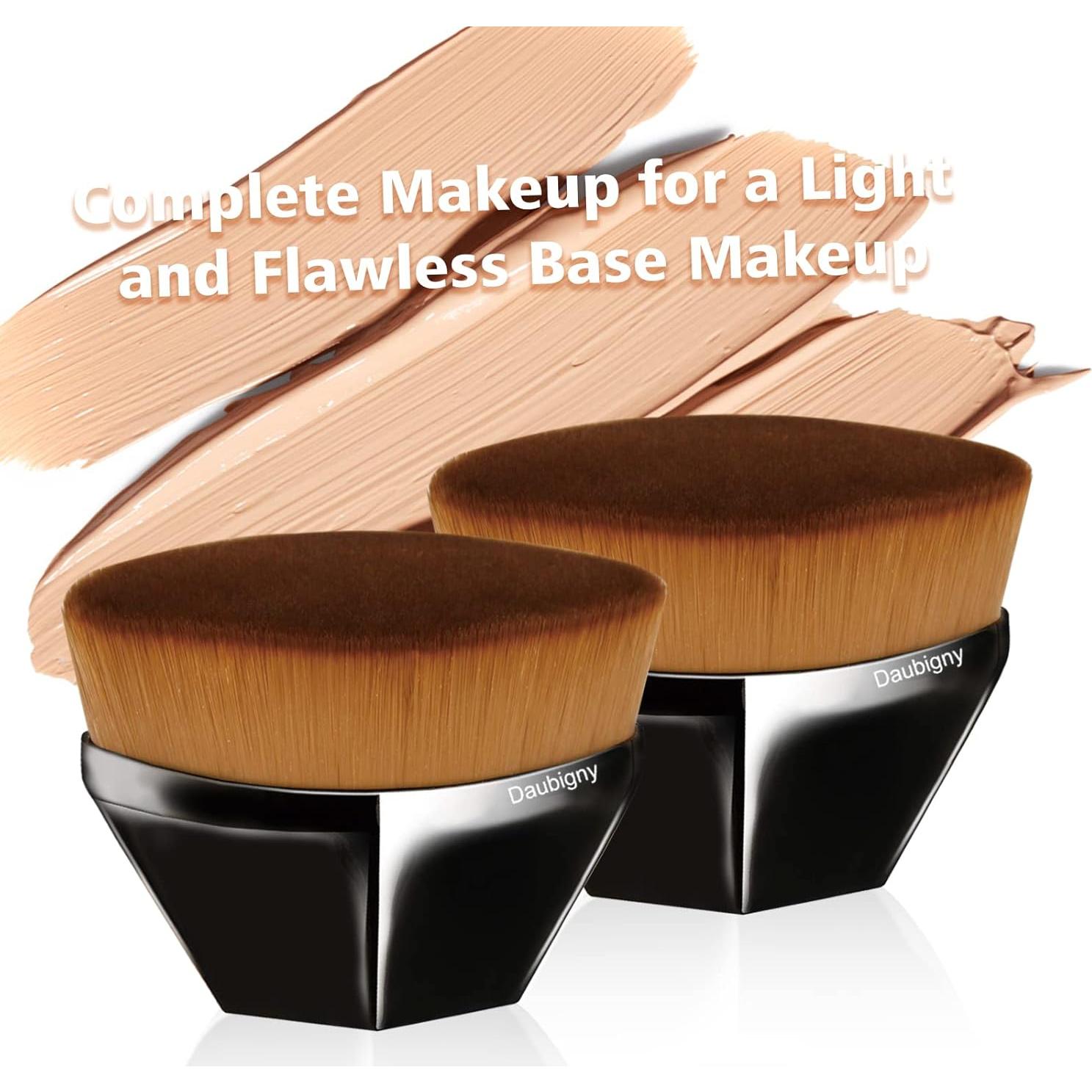 Brocha de Maquillaje Daubigny Base Kabuki Hexagonal Negra