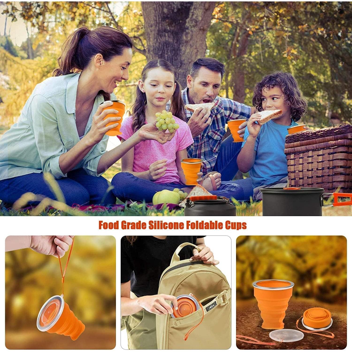 Juego de Cocina Camping Sanheshun 18 Piezas Aluminio