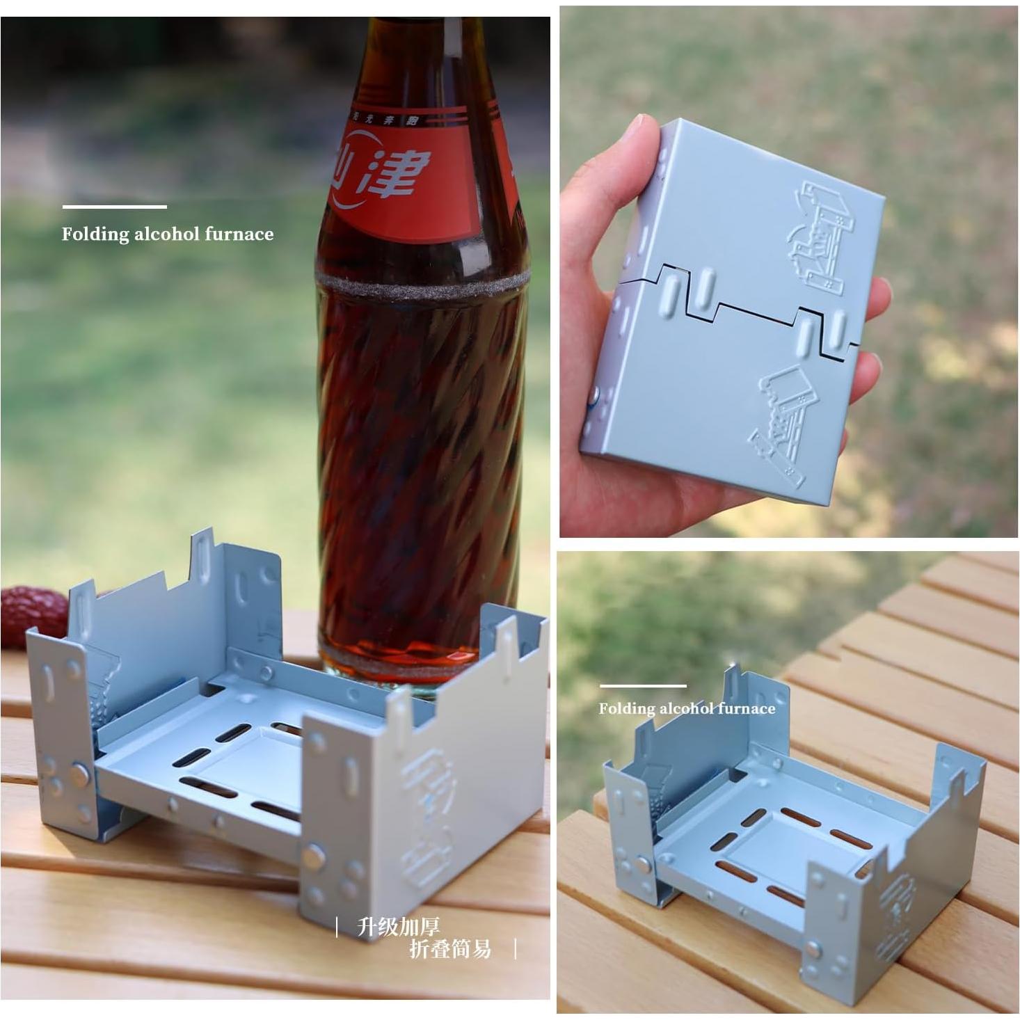 Paquete de 2 Estufas Plegables de Alcohol Compactas 198g