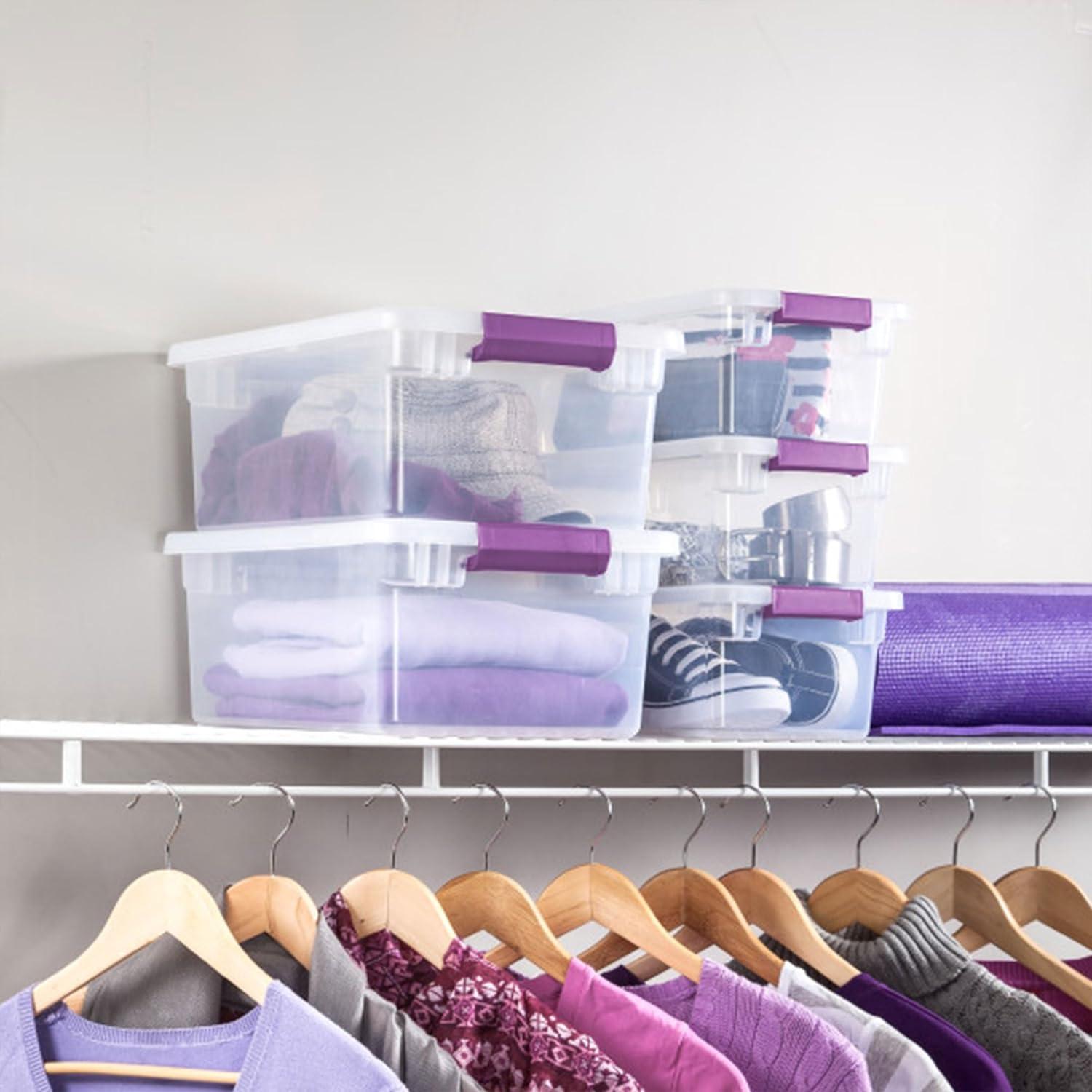 Cajas de Almacenamiento Sterilite 12 Pack 6 Qt Apilables