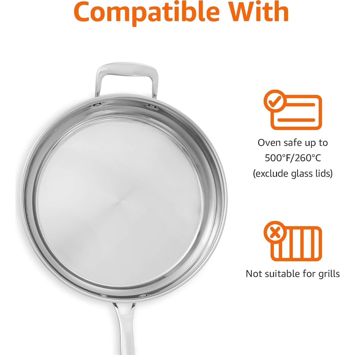 Juego de Utensilios de Cocina 15 Pzas Amazon Basics Acero Inox